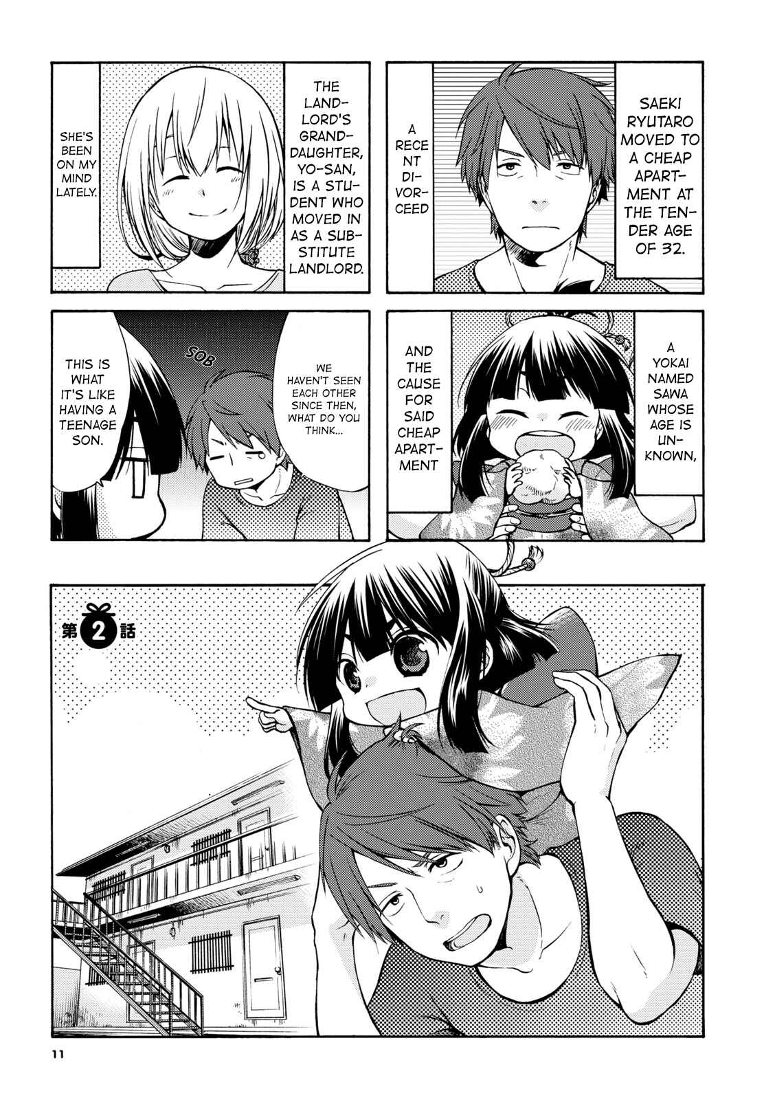 Page 1 Chapter 2 Sono Apato, Zashikiwarashi-Tsuki Bukken ni Tsuki