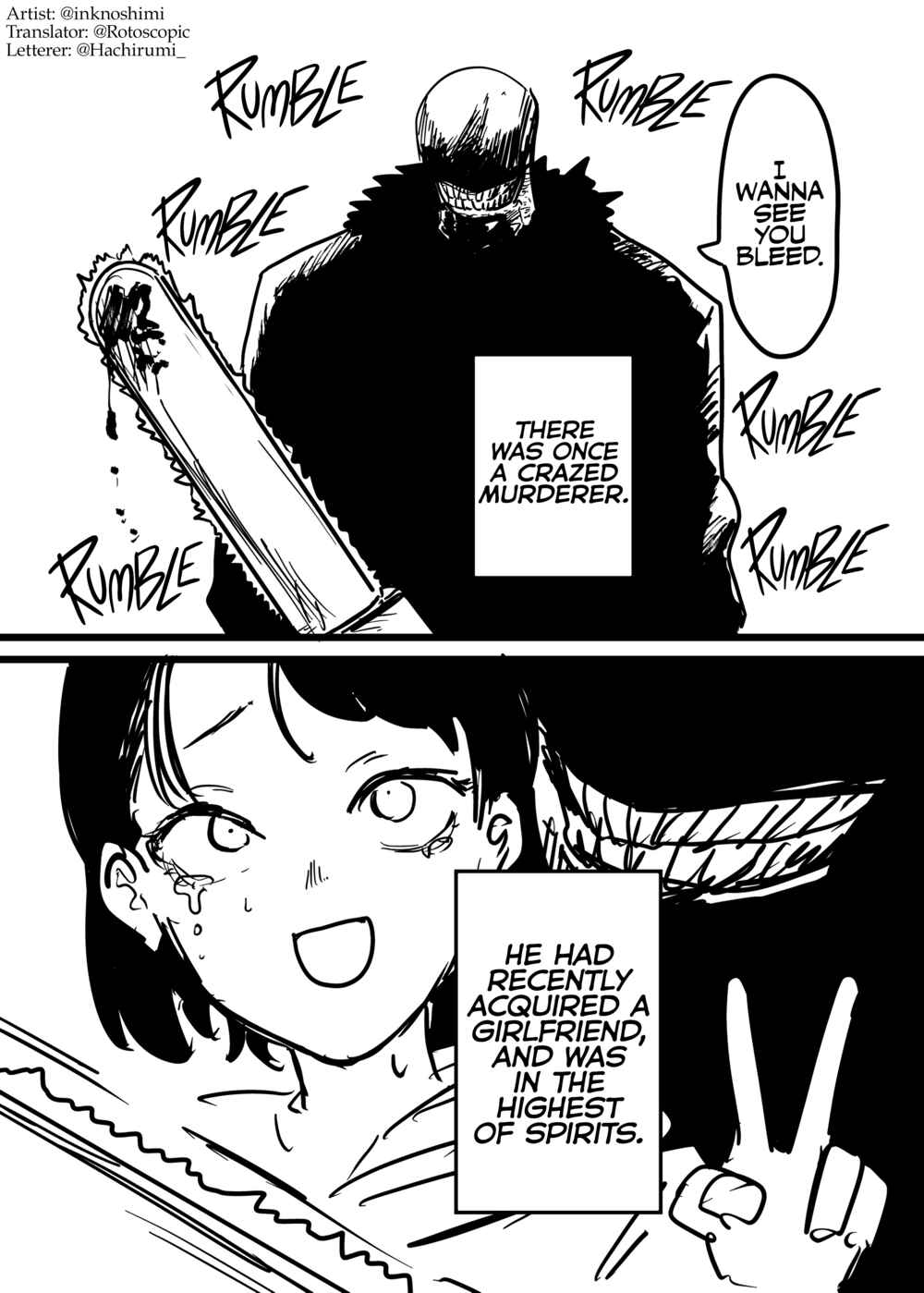 Page 1 Chapter 1 The Crazed Murderer Reincarnated as a Hamster