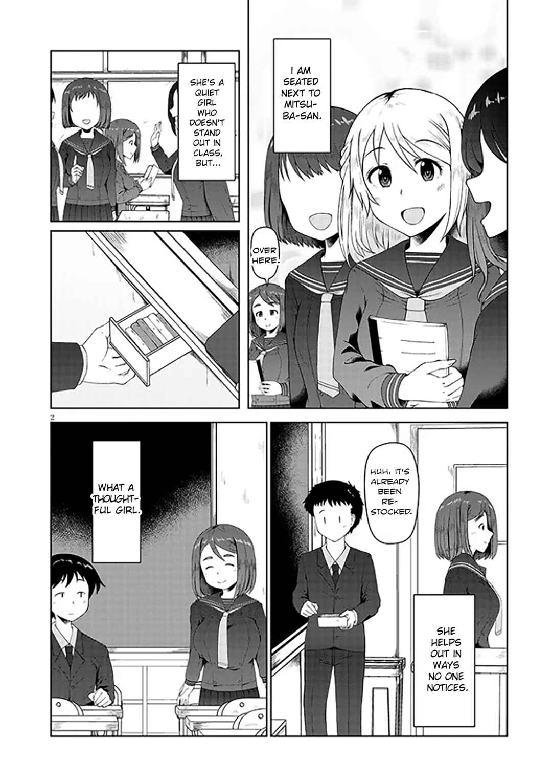 Page 2 Chapter 2 Jimiko na Mitsuba-san ga Boku wo Yuuwaku Suru