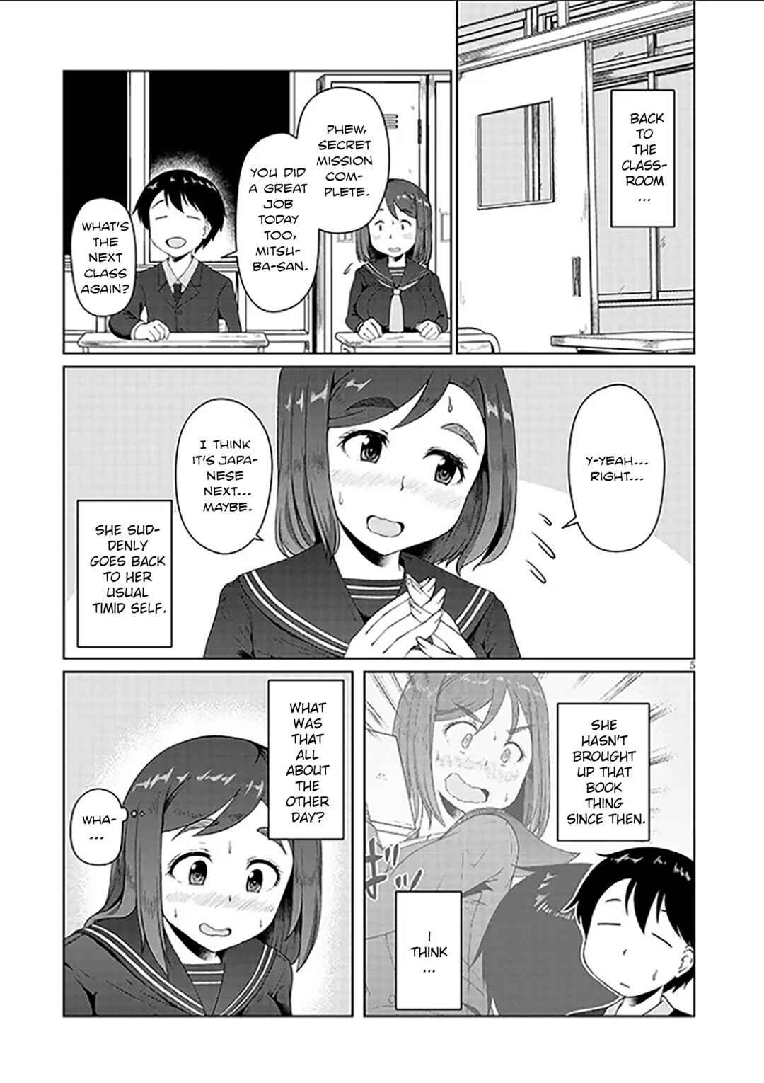 Page 5 Chapter 2 Jimiko na Mitsuba-san ga Boku wo Yuuwaku Suru
