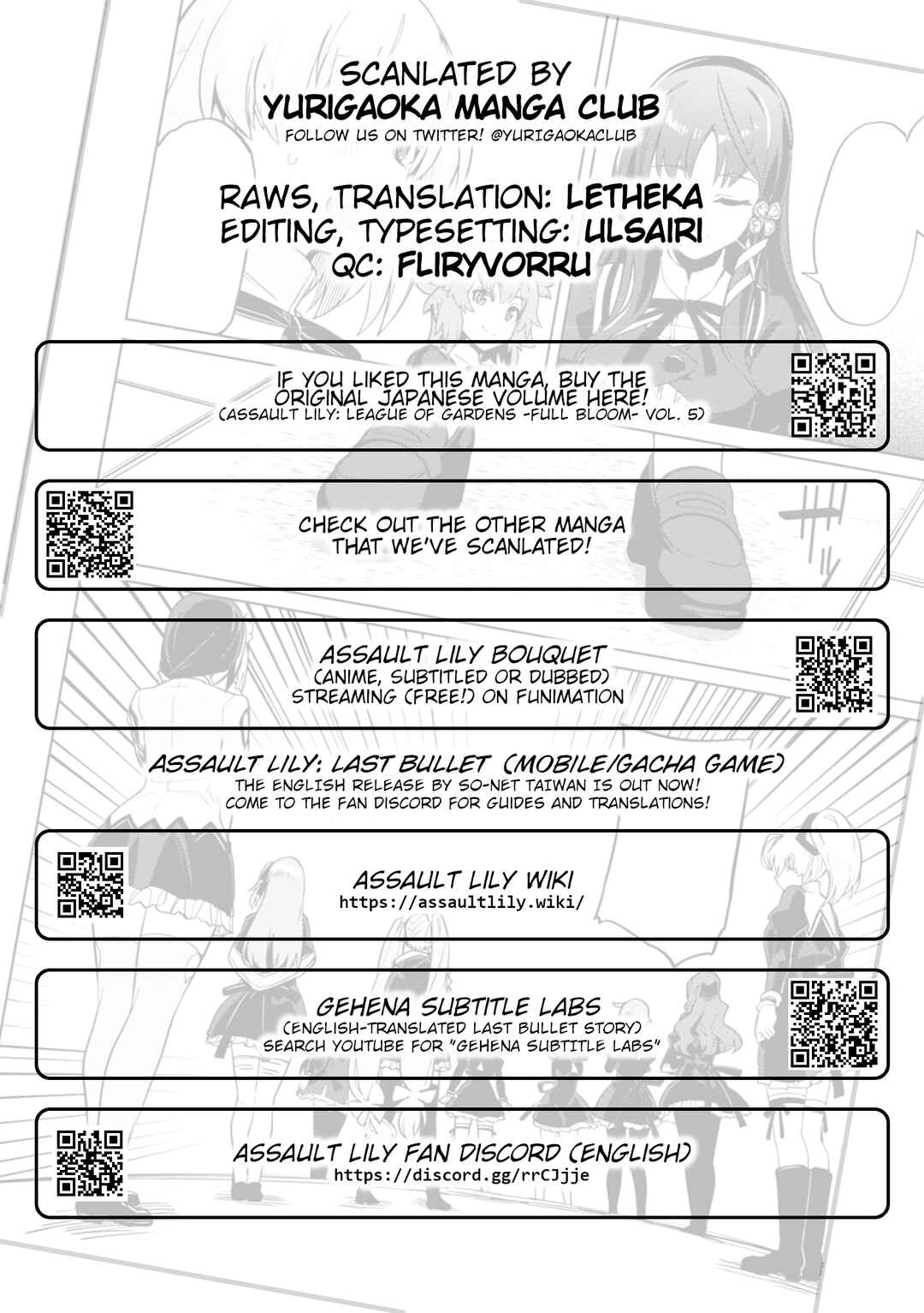 Page 32 Chapter 28 Assault Lily: League of Gardens -full bloom-