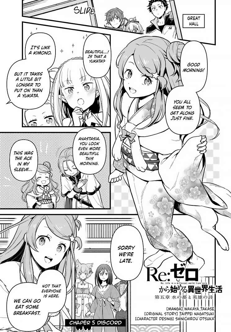 Page 1 Chapter 5.1 Re:Zero kara Hajimeru Isekai Seikatsu: Dai 5-shou—Mizu no Miyako to Eiyuu no Uta