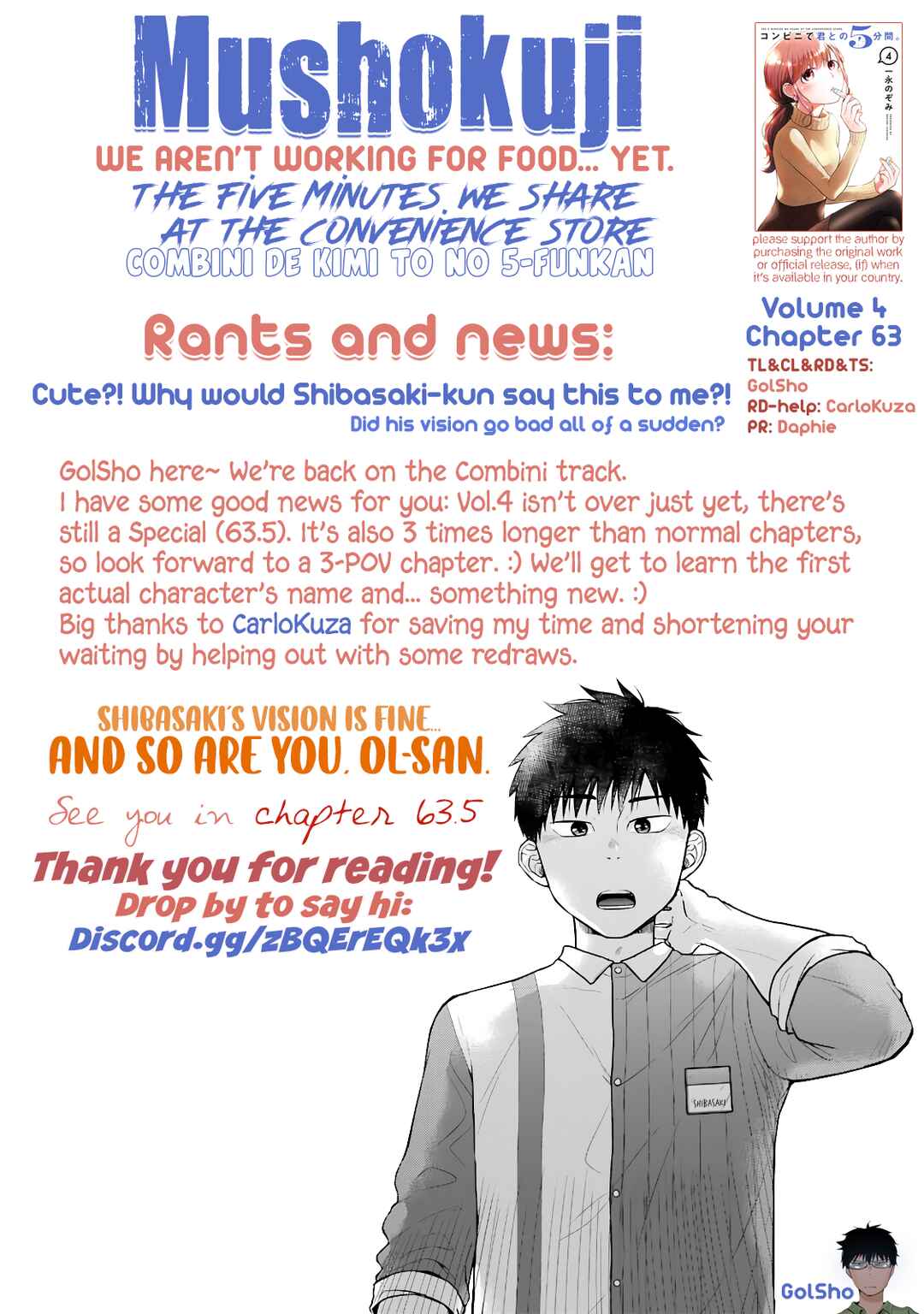 Page 11 Chapter 63 Combini de Kimi to no 5-funkan.