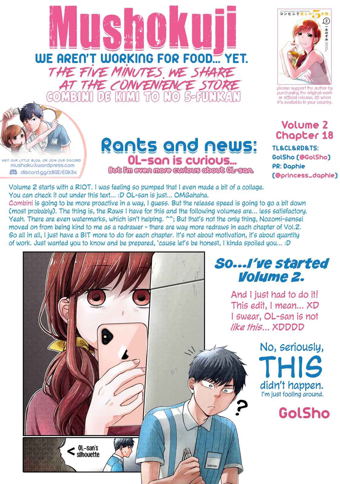Page 12 Chapter 18 Combini de Kimi to no 5-funkan.