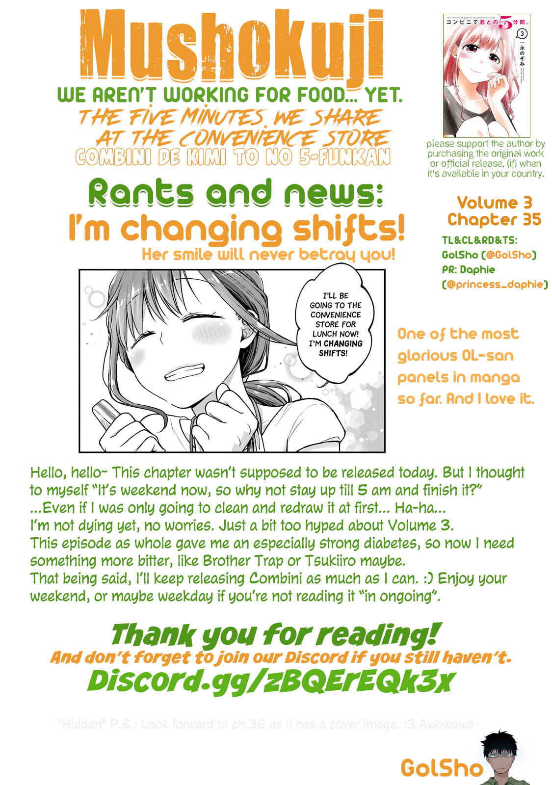 Page 12 Chapter 35 Combini de Kimi to no 5-funkan.