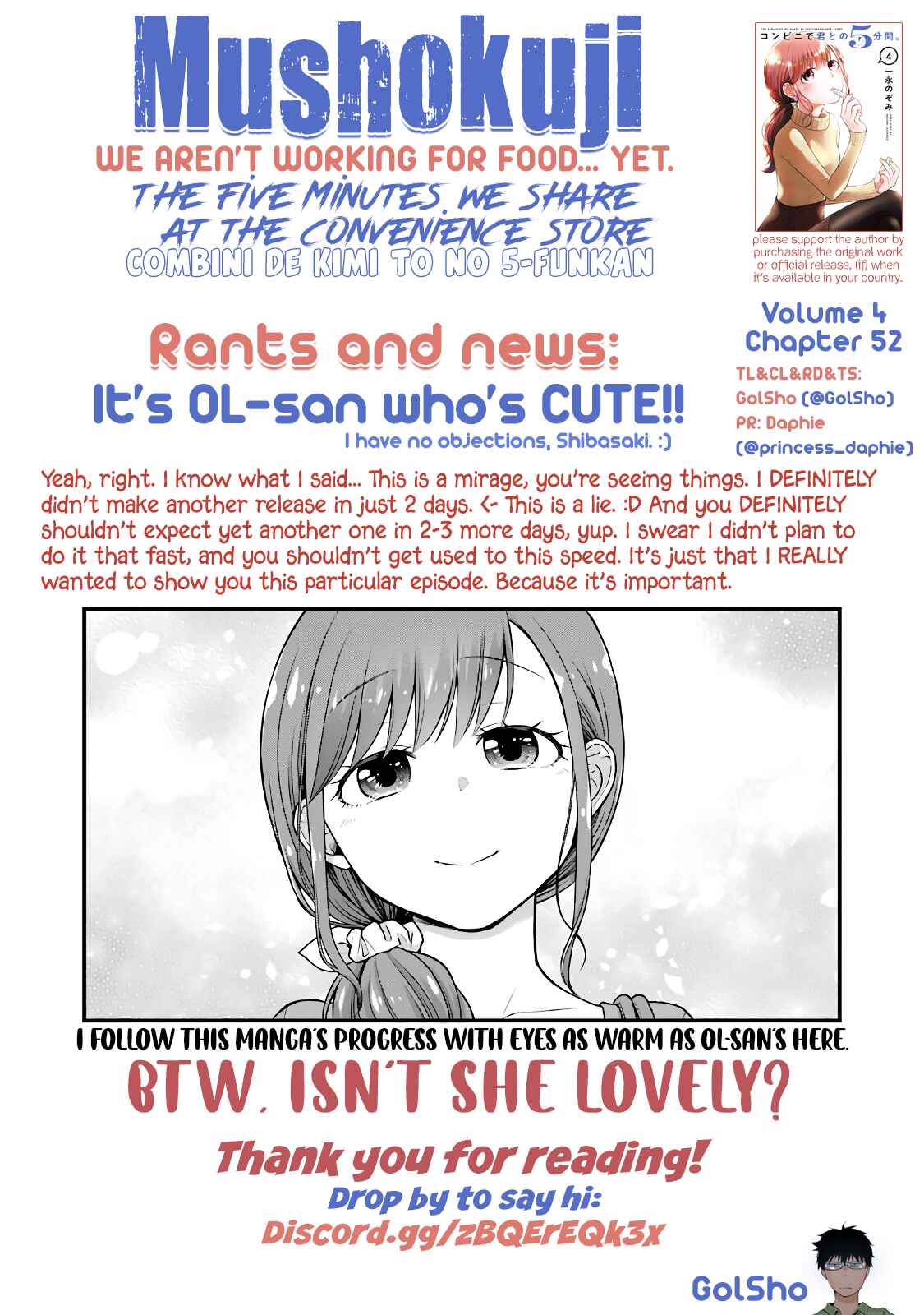 Page 10 Chapter 52 Combini de Kimi to no 5-funkan.