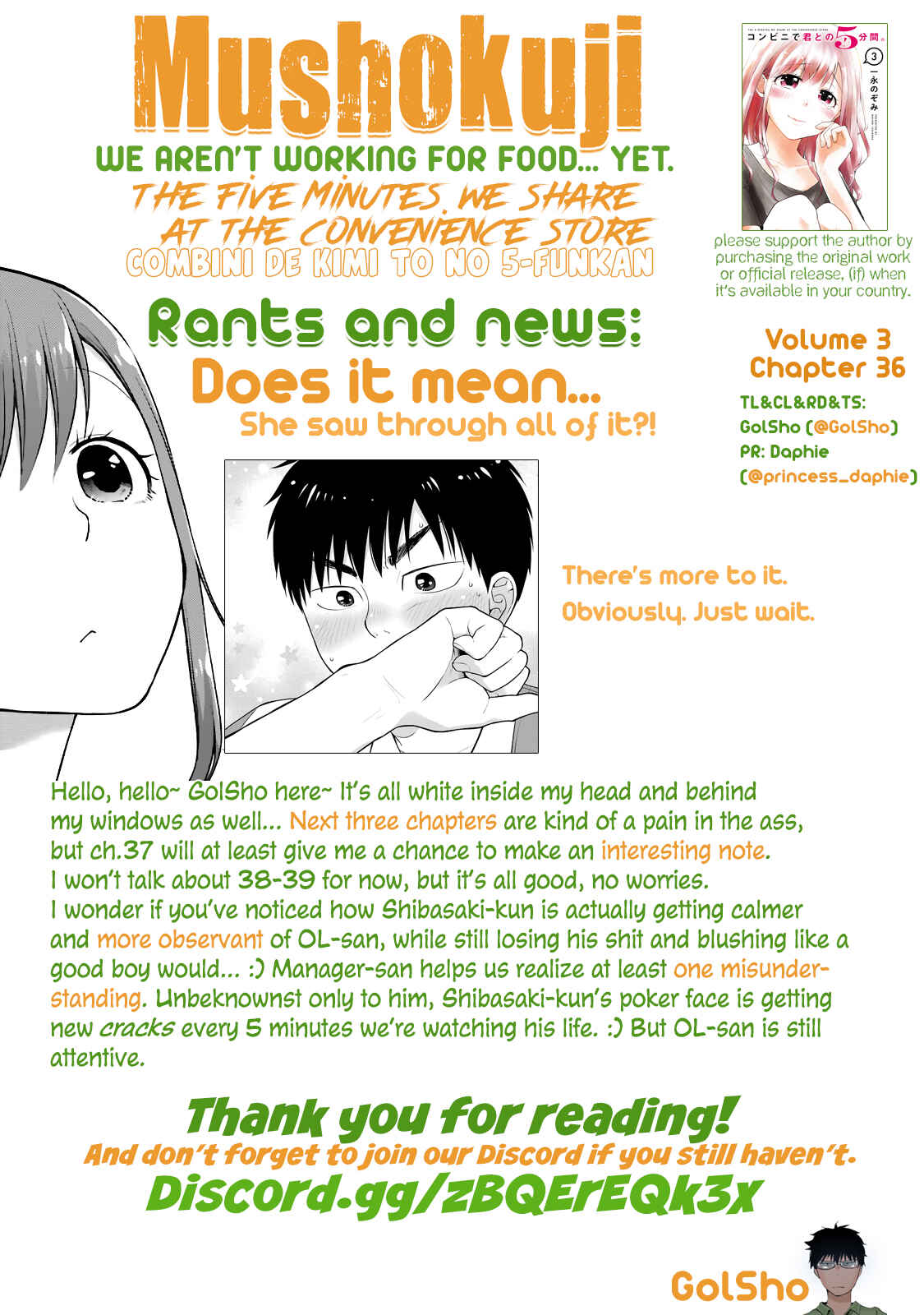 Page 11 Chapter 36 Combini de Kimi to no 5-funkan.