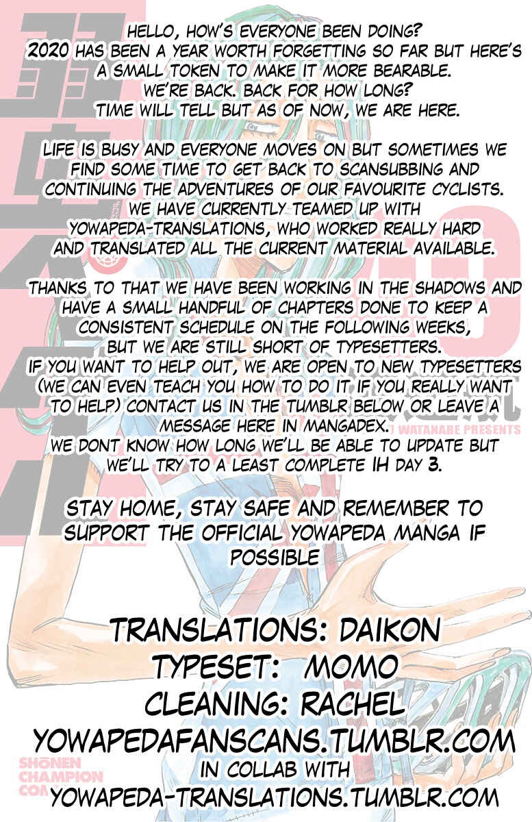 Page 18 Chapter 423 Yowamushi Pedal