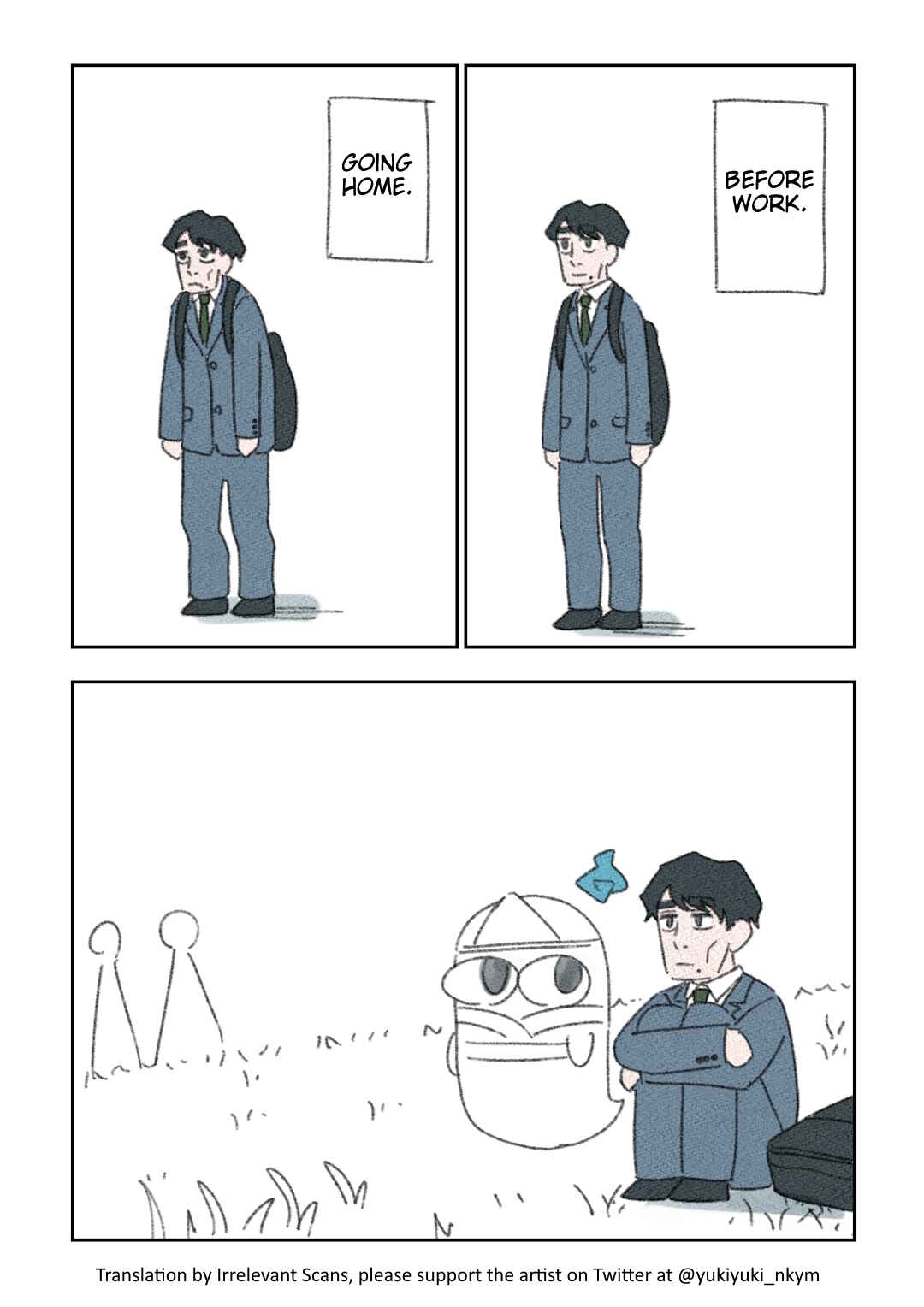 Page 1 Chapter 19 Yuurei to Tsukareta Kaishain