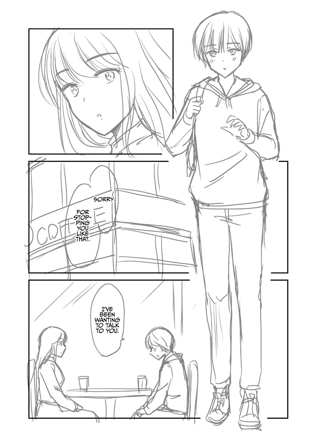 Page 5 Chapter 1 The Charismatic Cat Café Manager (who dresses as a guy) and the Frequent Customer (who dresses as a) Lady