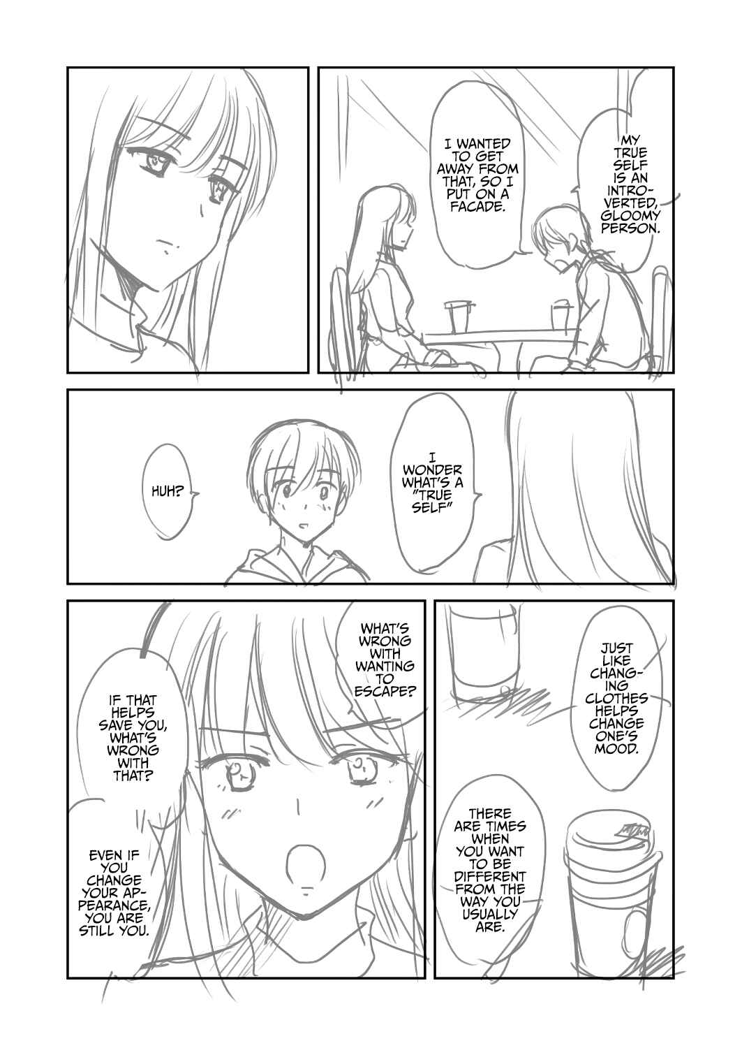 Page 8 Chapter 1 The Charismatic Cat Café Manager (who dresses as a guy) and the Frequent Customer (who dresses as a) Lady