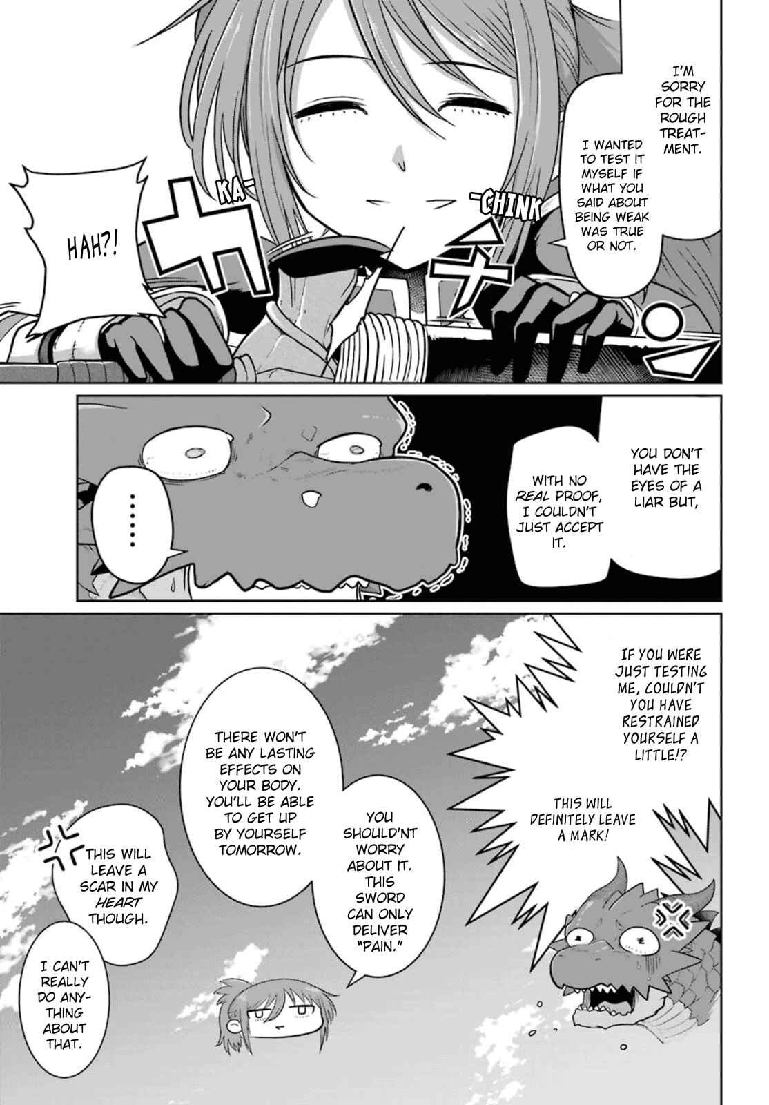 Page 27 Chapter 4 Yowai 5000-nen no Soushoku Dragon, Iware naki Jaryuu Nintei: Yada Kono Ikenie, Hito no Hanashi wo Kiite Kurenai