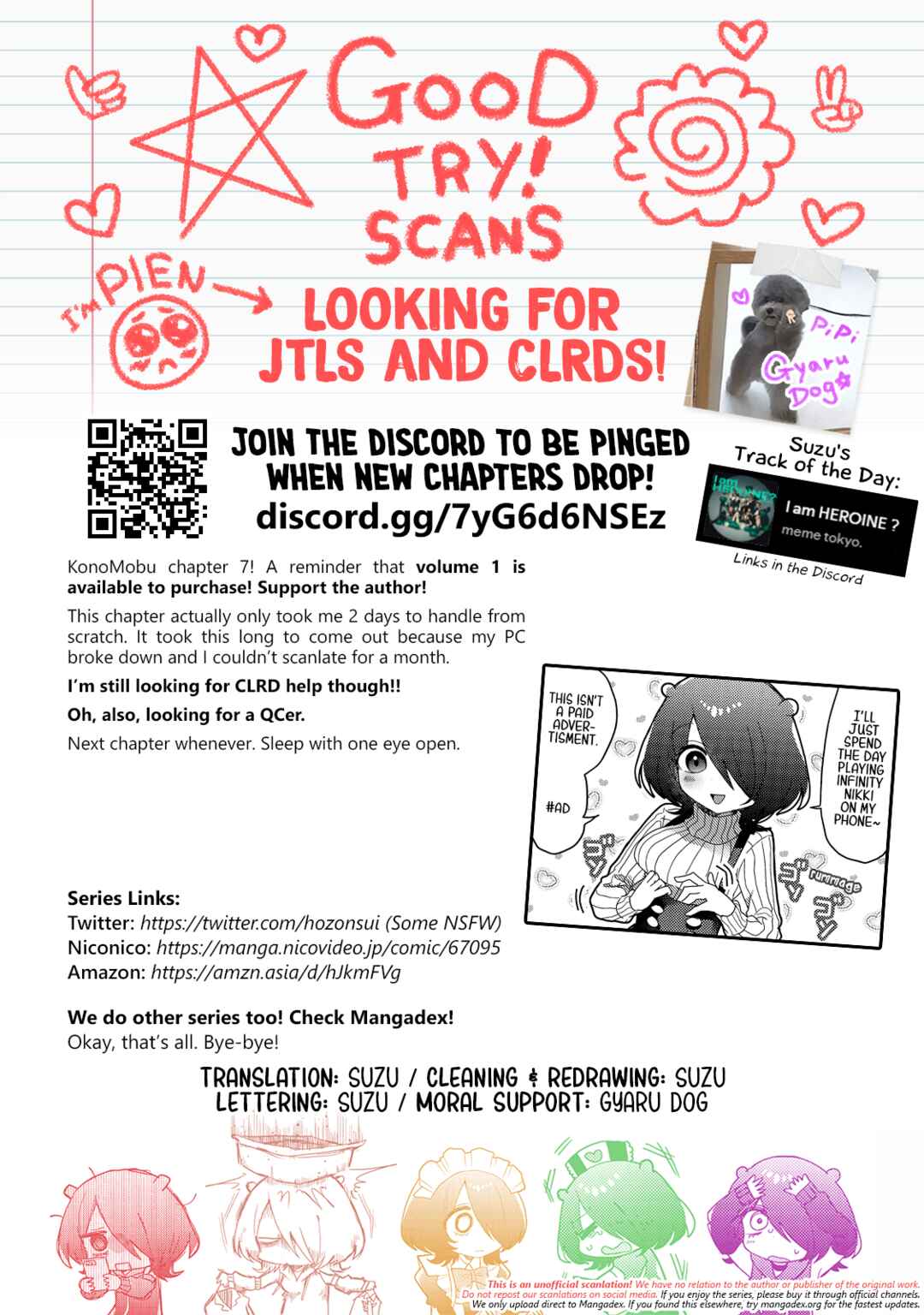 Page 11 Chapter 7 Kono Mama Mobu ja Owarenai!