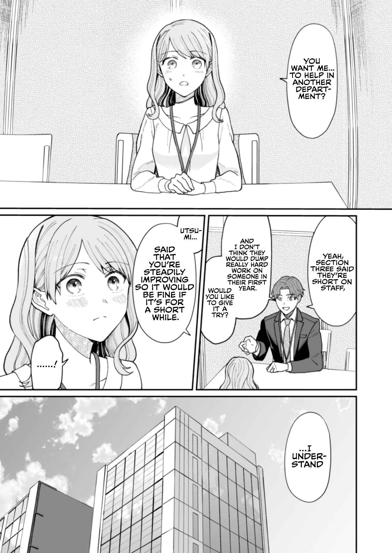 Page 1 Chapter 14 Kuuki ga Yomeru Shinnyuu Shain to Buaisou na Senpai (Web Comic)
