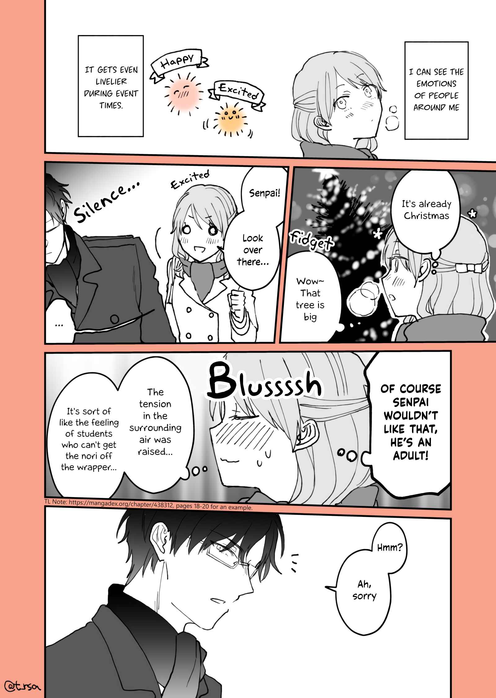 Page 1 Chapter 8.1 Kuuki ga Yomeru Shinnyuu Shain to Buaisou na Senpai (Web Comic)