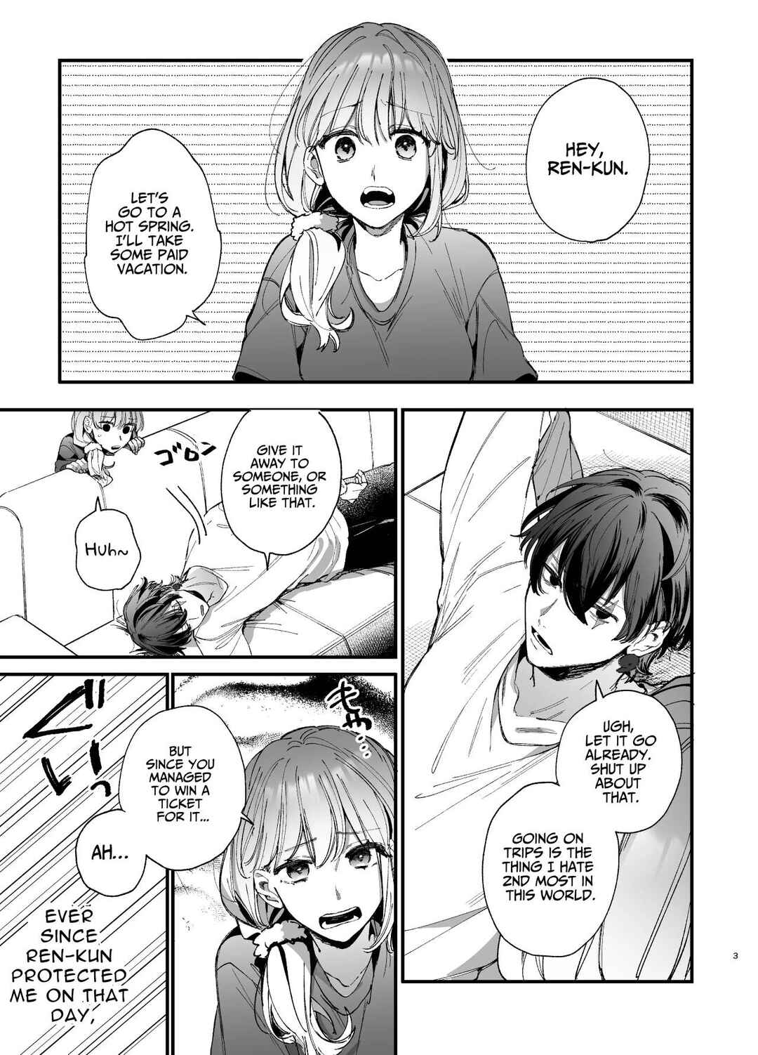 Page 3 Chapter 2 Saikyou Himokuzu Haraiya Ren-kun ni Dakitsubusareru made