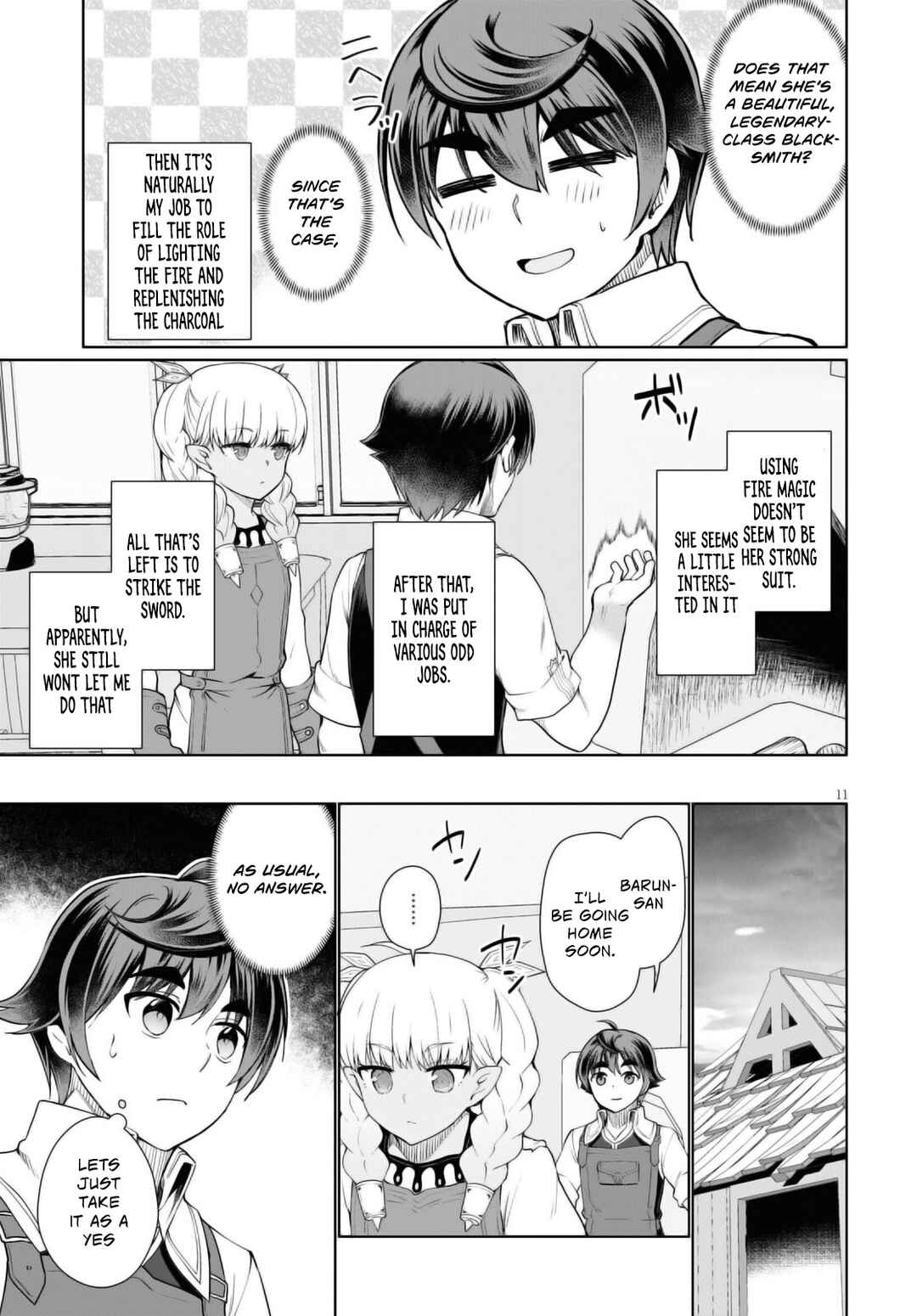 Page 12 Chapter 43 Botsuraku Yotei Nanode, Kajishokunin wo Mezasu