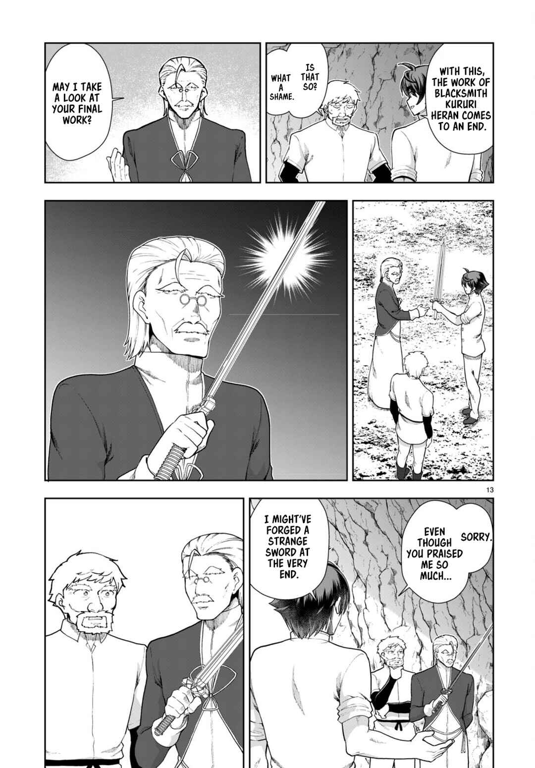 Page 13 Chapter 74 Botsuraku Yotei Nanode, Kajishokunin wo Mezasu