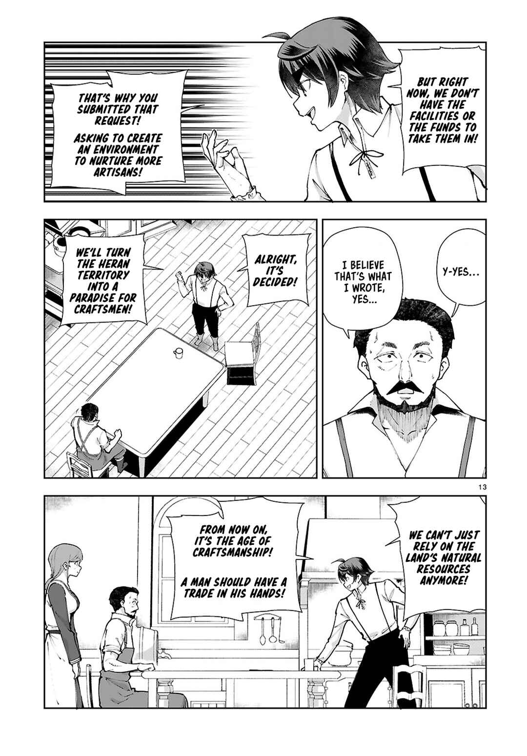 Page 13 Chapter 97 Botsuraku Yotei Nanode, Kajishokunin wo Mezasu