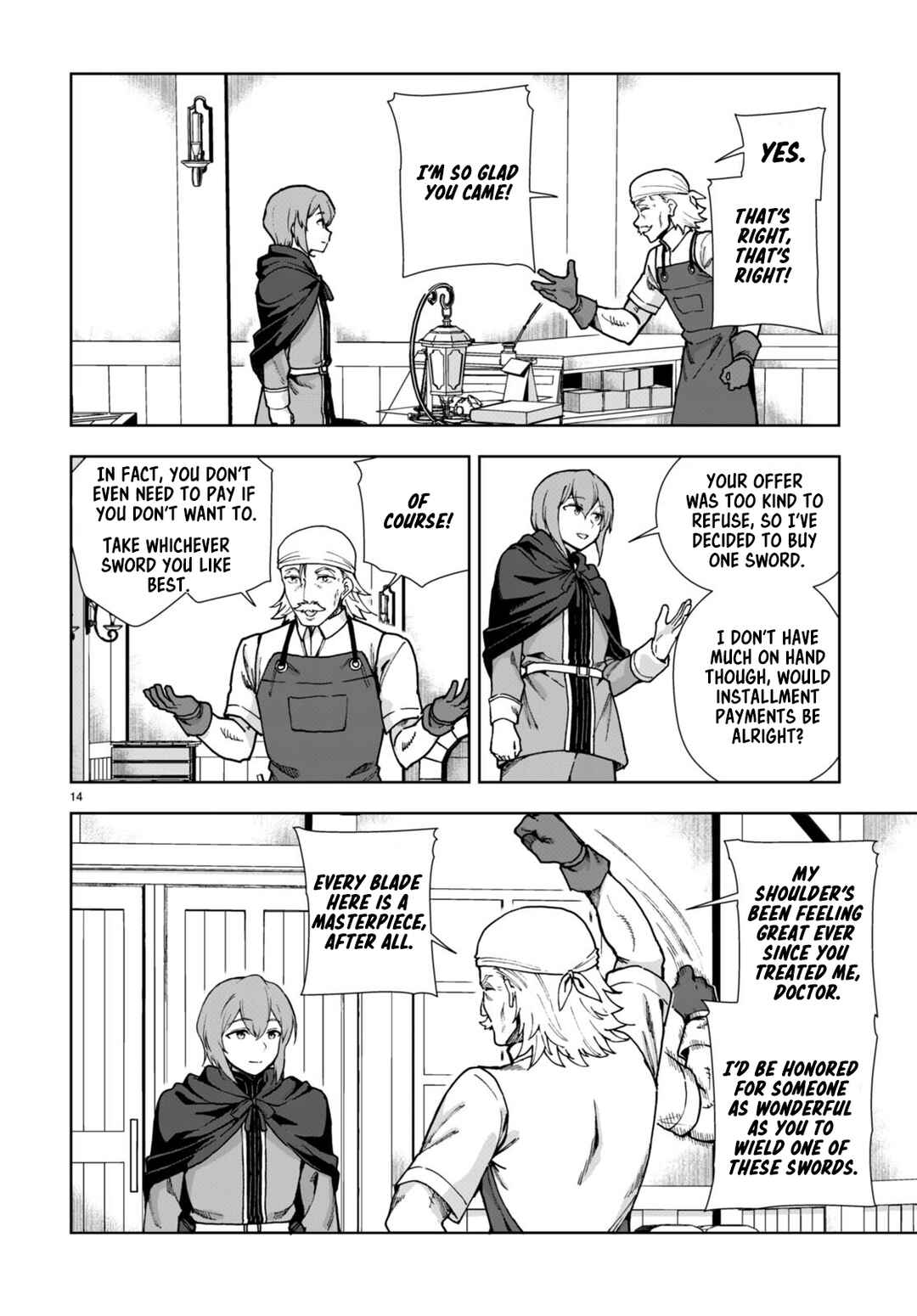 Page 14 Chapter 83 Botsuraku Yotei Nanode, Kajishokunin wo Mezasu