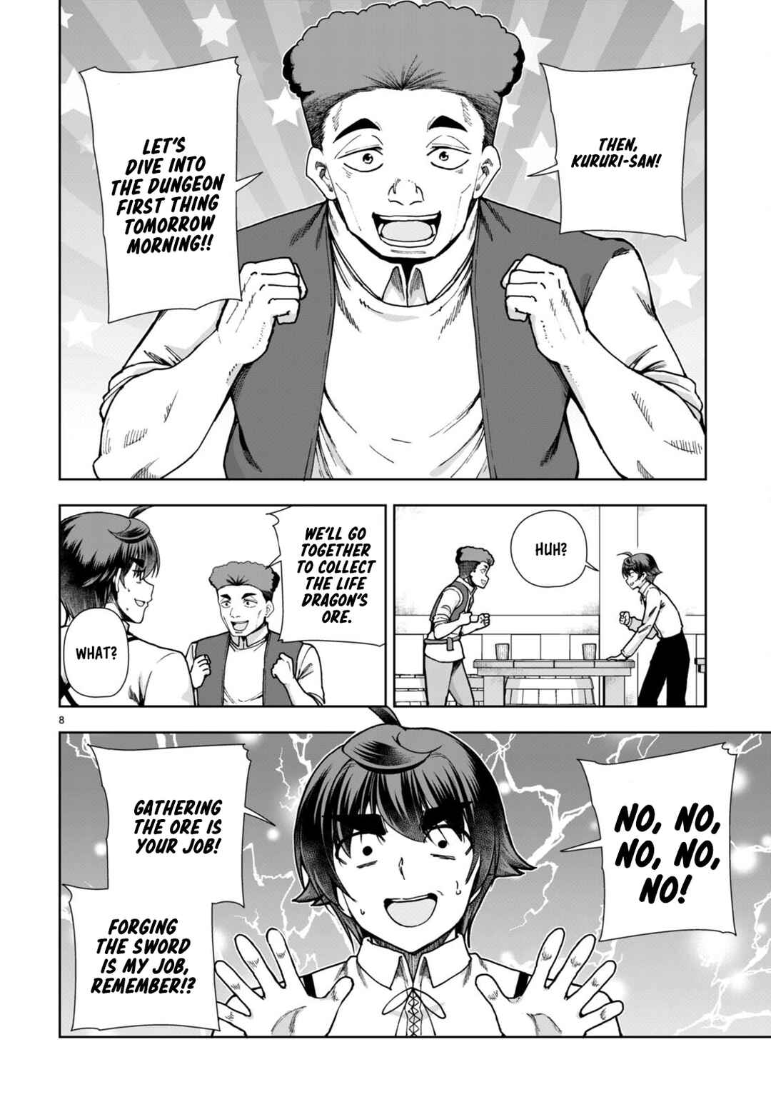 Page 8 Chapter 83 Botsuraku Yotei Nanode, Kajishokunin wo Mezasu