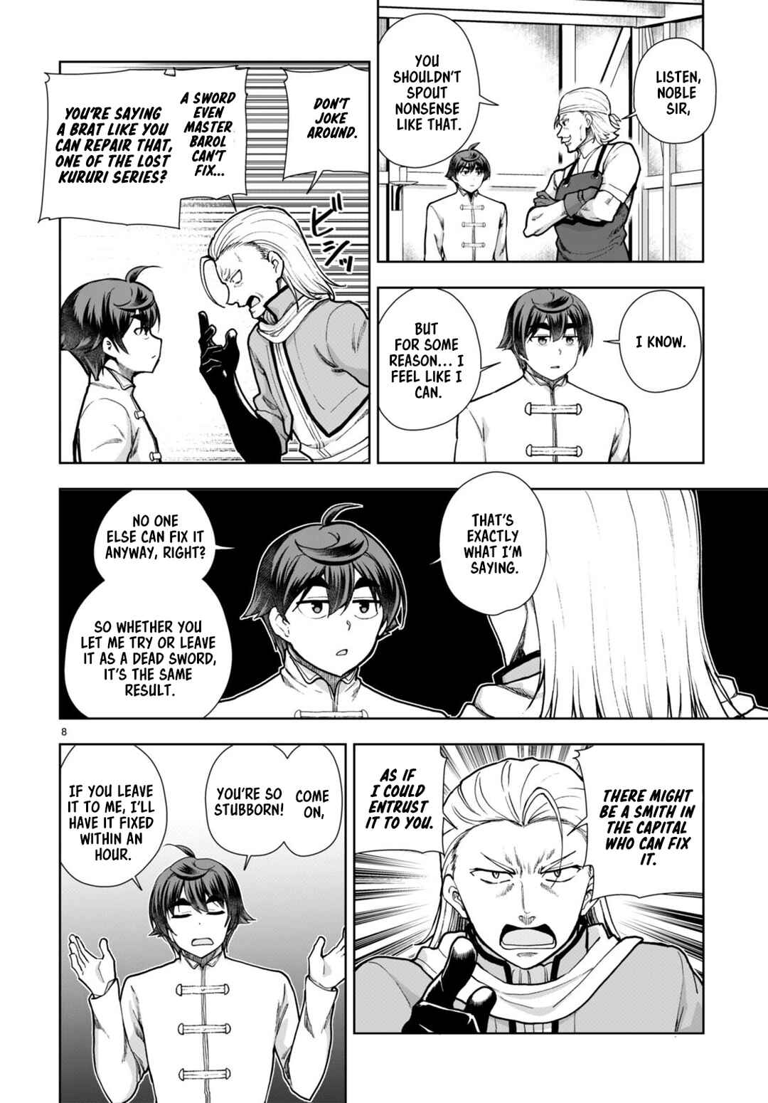 Page 8 Chapter 78 Botsuraku Yotei Nanode, Kajishokunin wo Mezasu