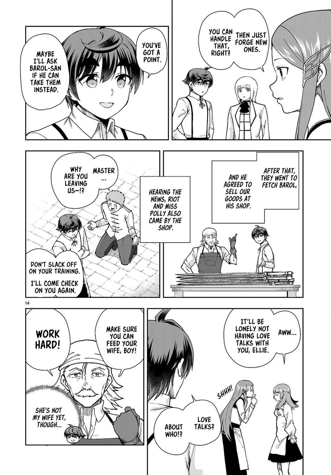 Page 14 Chapter 96 Botsuraku Yotei Nanode, Kajishokunin wo Mezasu