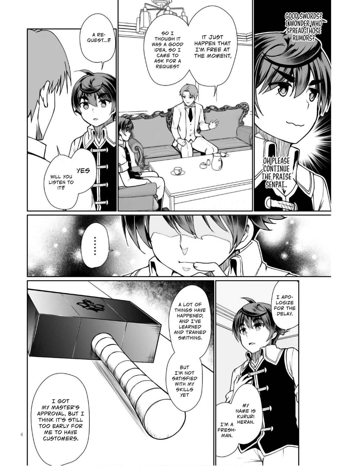 Page 5 Chapter 45 Botsuraku Yotei Nanode, Kajishokunin wo Mezasu
