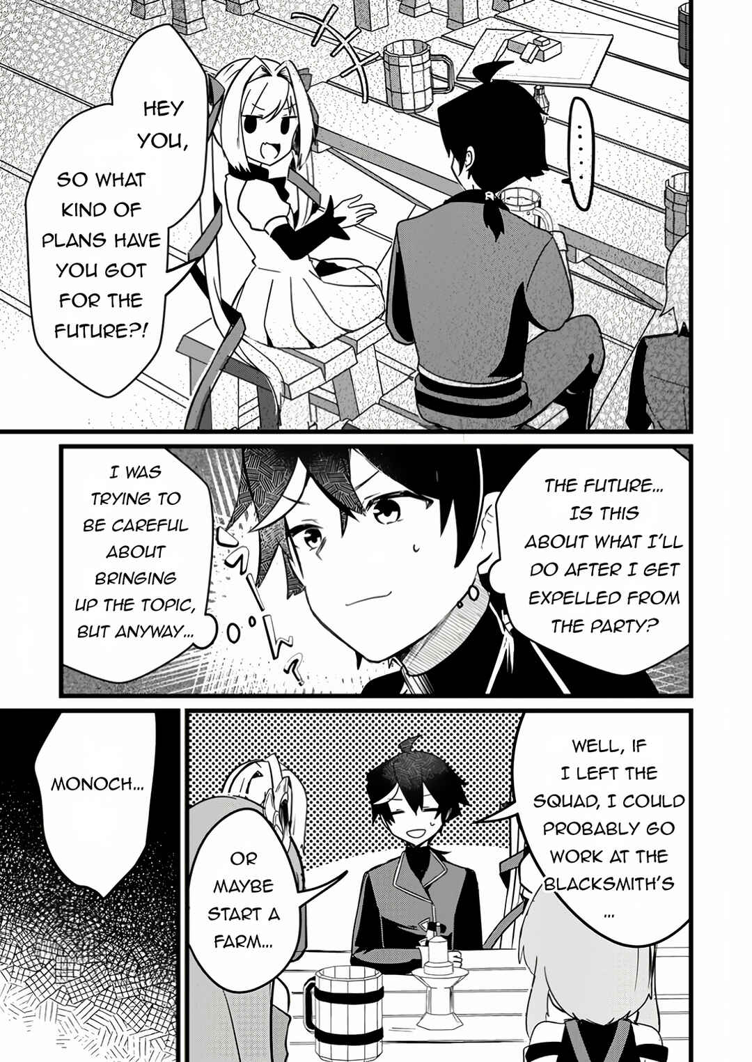 Page 11 Chapter 10.3 Zatsuyo Gakari Ken Shien Jutsu Shi Ha Party Tsuiho Ni Akogareru ~Seken Ha Tsuiho Boomnanoni, Ore Wo Kadai Hyoka Suru Party Member Tachi Ga Kesshite Tebanaso to Shitekurenai~