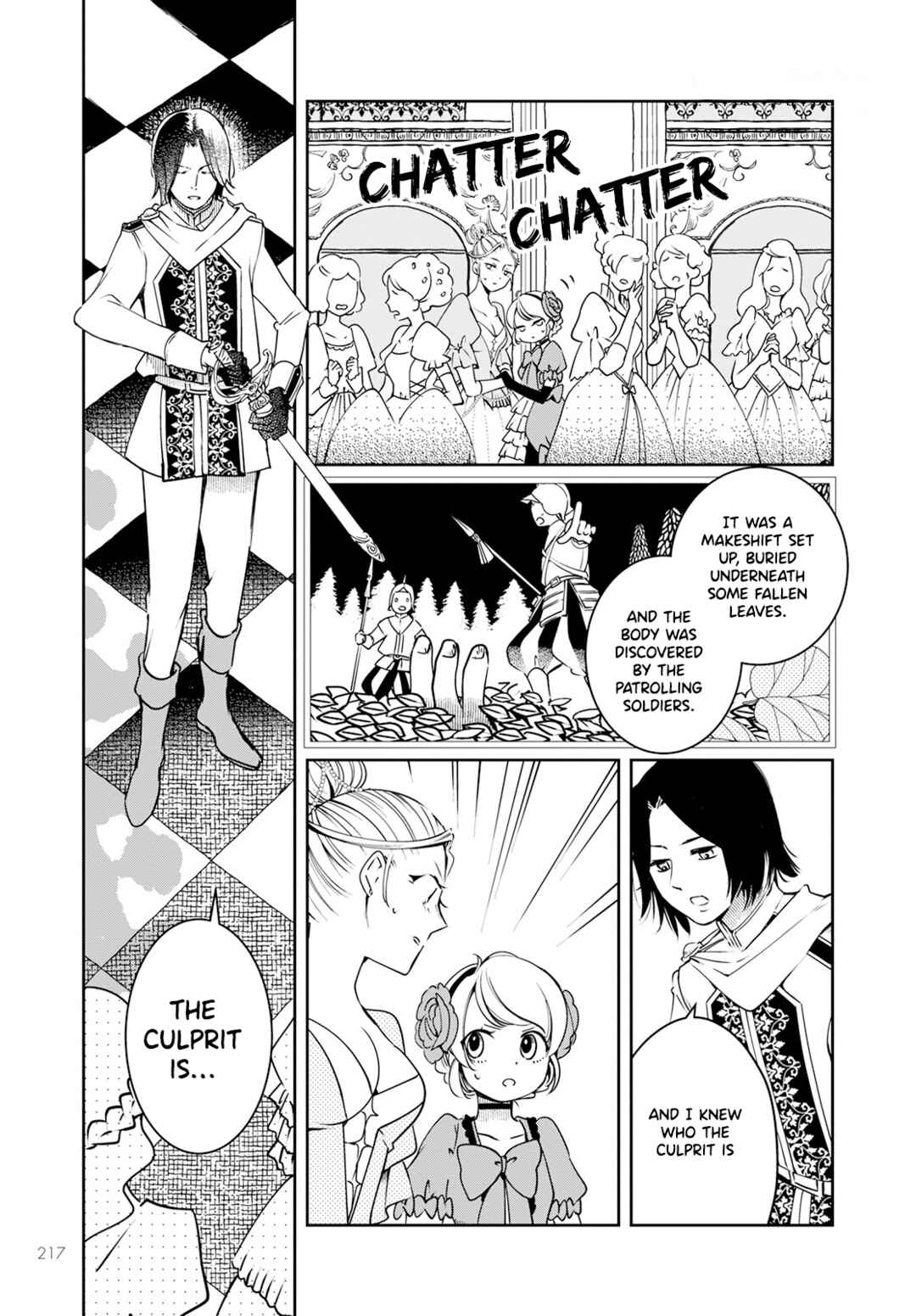 Page 16 Chapter 2 Akazukin, Tabi no Tochuu de Shitai to Deau.