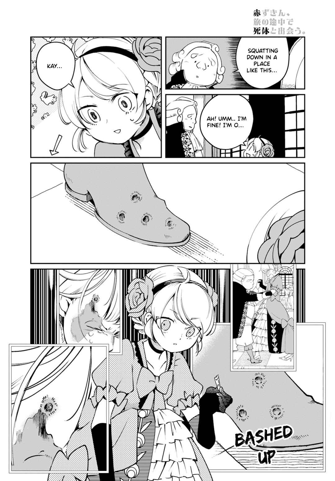 Page 25 Chapter 2 Akazukin, Tabi no Tochuu de Shitai to Deau.