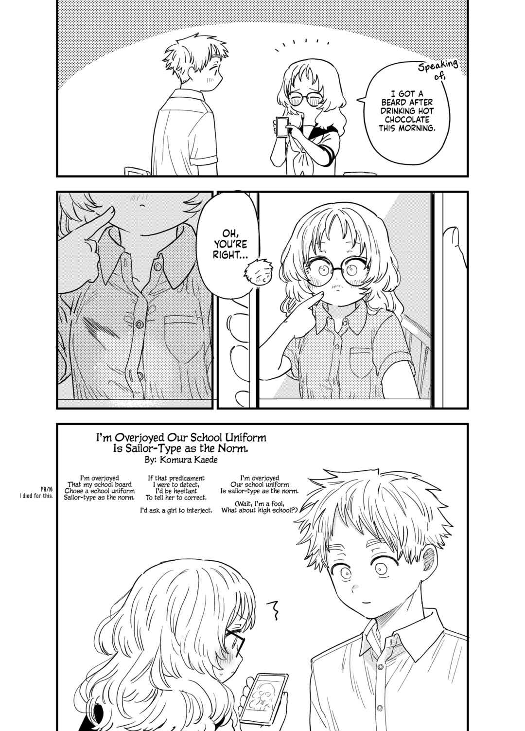 Page 1 Chapter 52 The Girl I Like Forgot Her Glasses - Twitter Side Stories