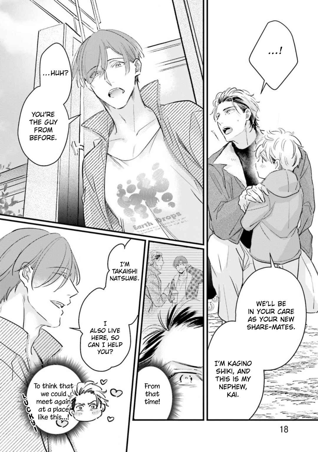 Page 19 Chapter 1 Mijukuna Papa wa Share House de Koi wo Shiru