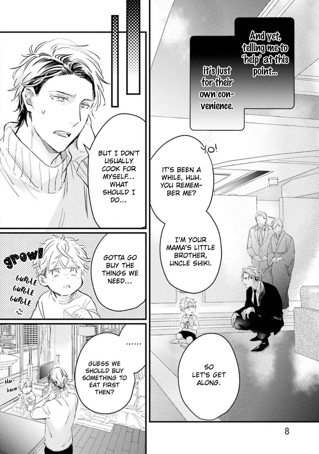 Page 9 Chapter 1 Mijukuna Papa wa Share House de Koi wo Shiru