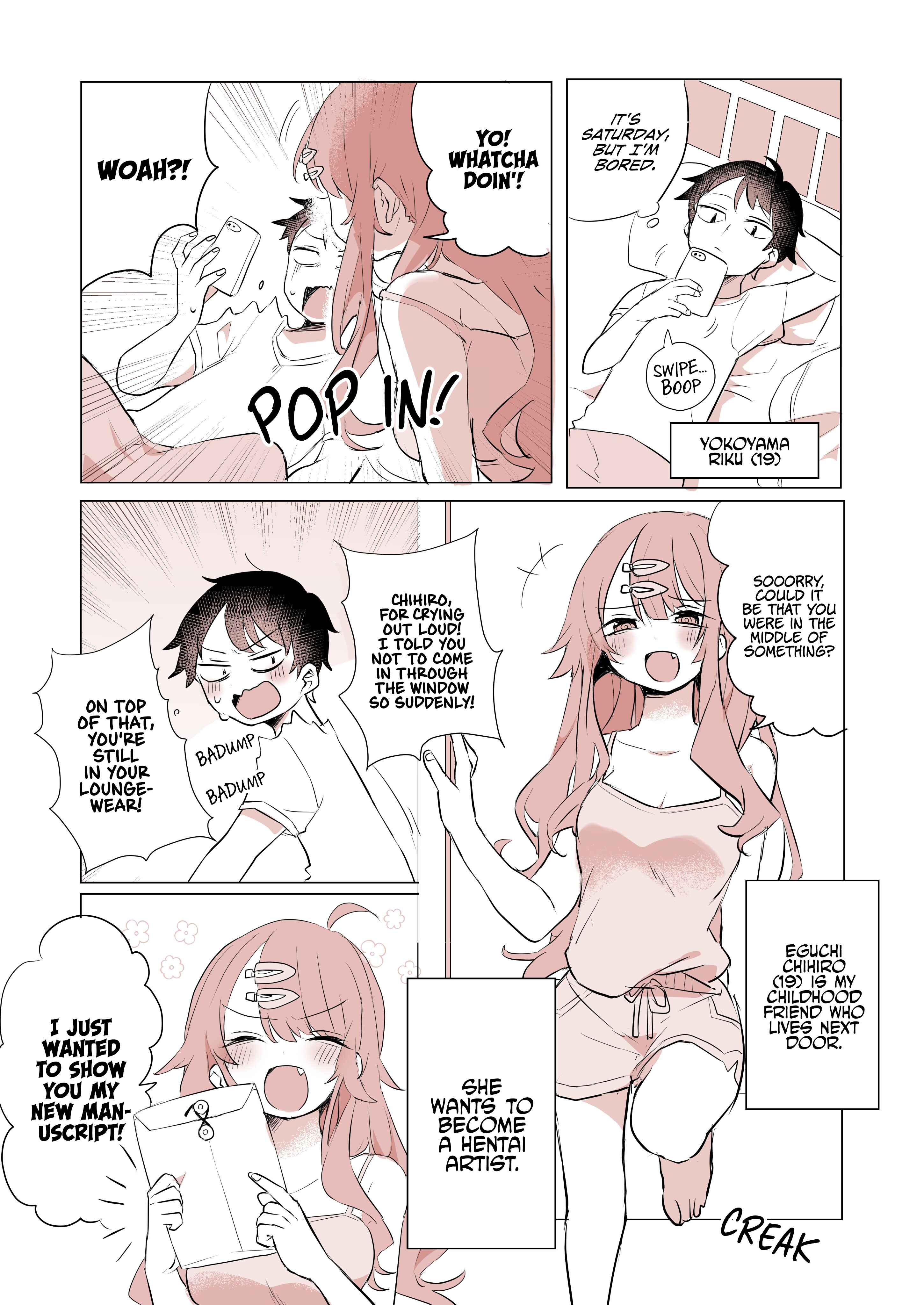 Page 1 Chapter Unknown_dc58 My Hentai Artist Childhood Friend is Troubling Me