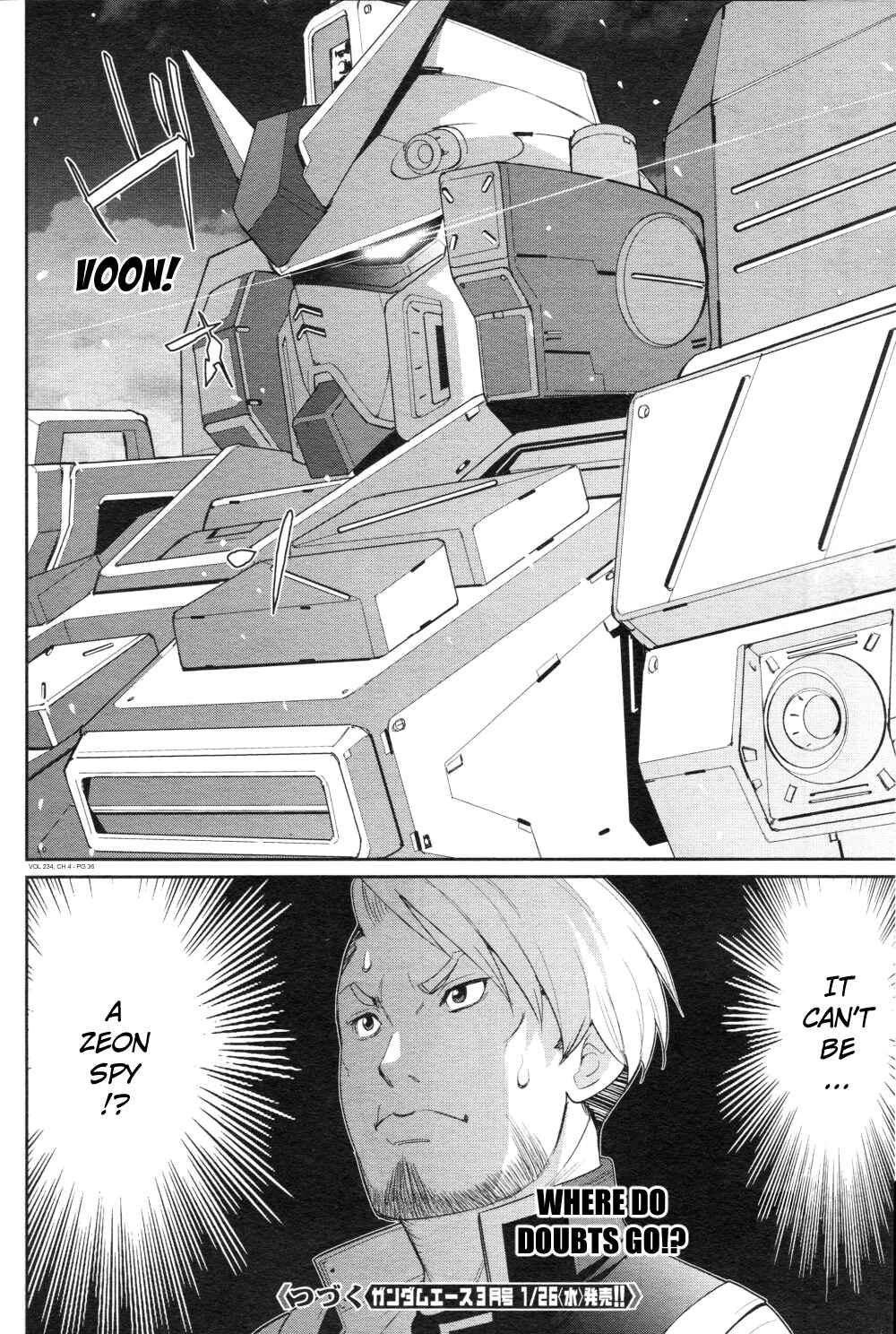 Page 36 Chapter 4 Mobile Suit Gundam 0080 - War in the Pocket (TAMAKOSHI Hiroyuki)
