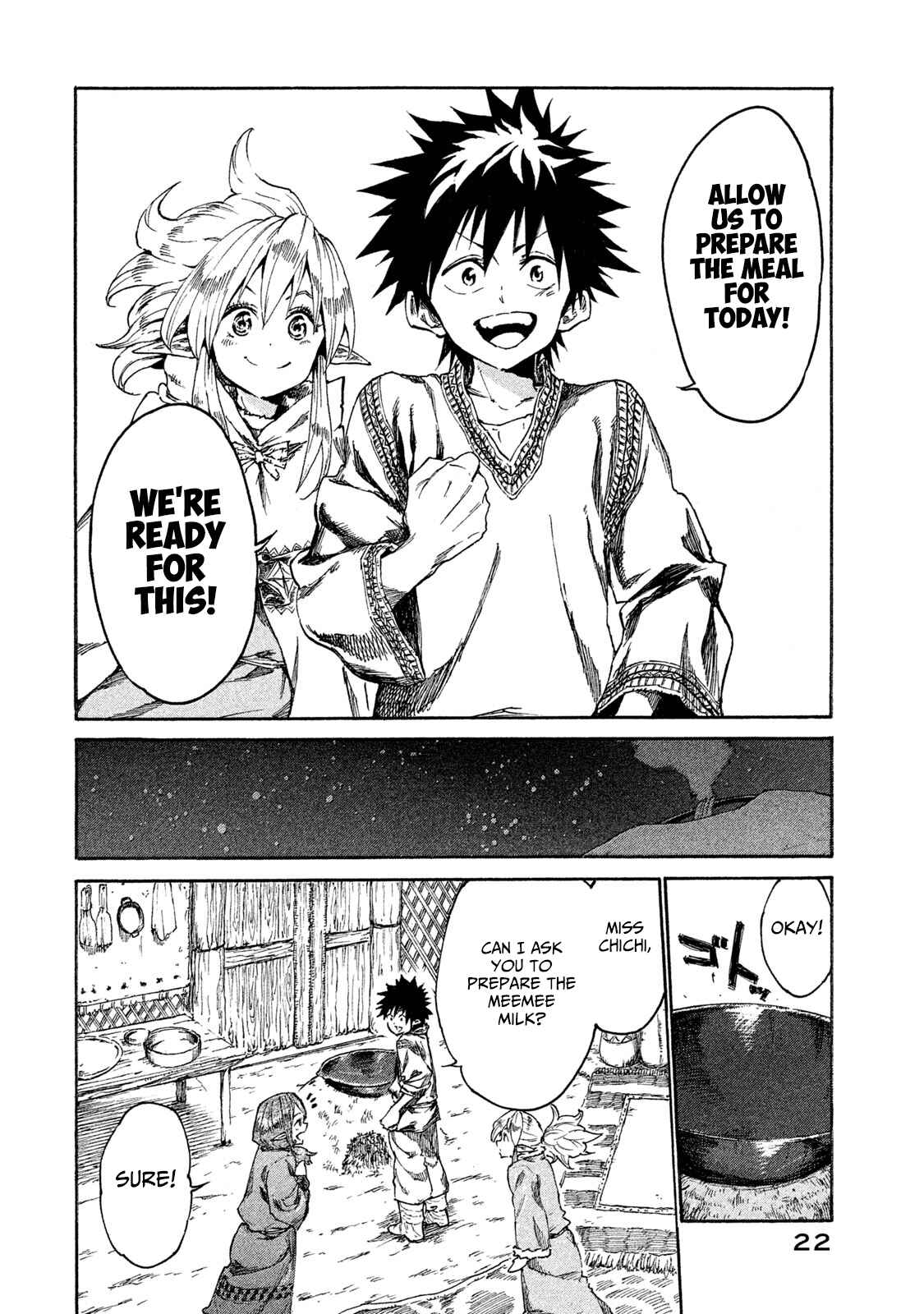 Page 24 Chapter 11 Mazumeshi Elf to Yuuboku gurashi