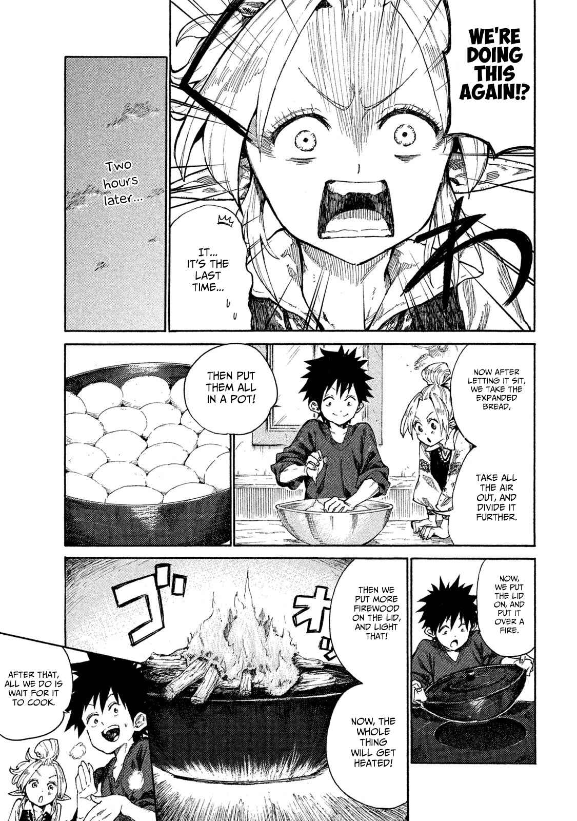 Page 38 Chapter 7 Mazumeshi Elf to Yuuboku gurashi