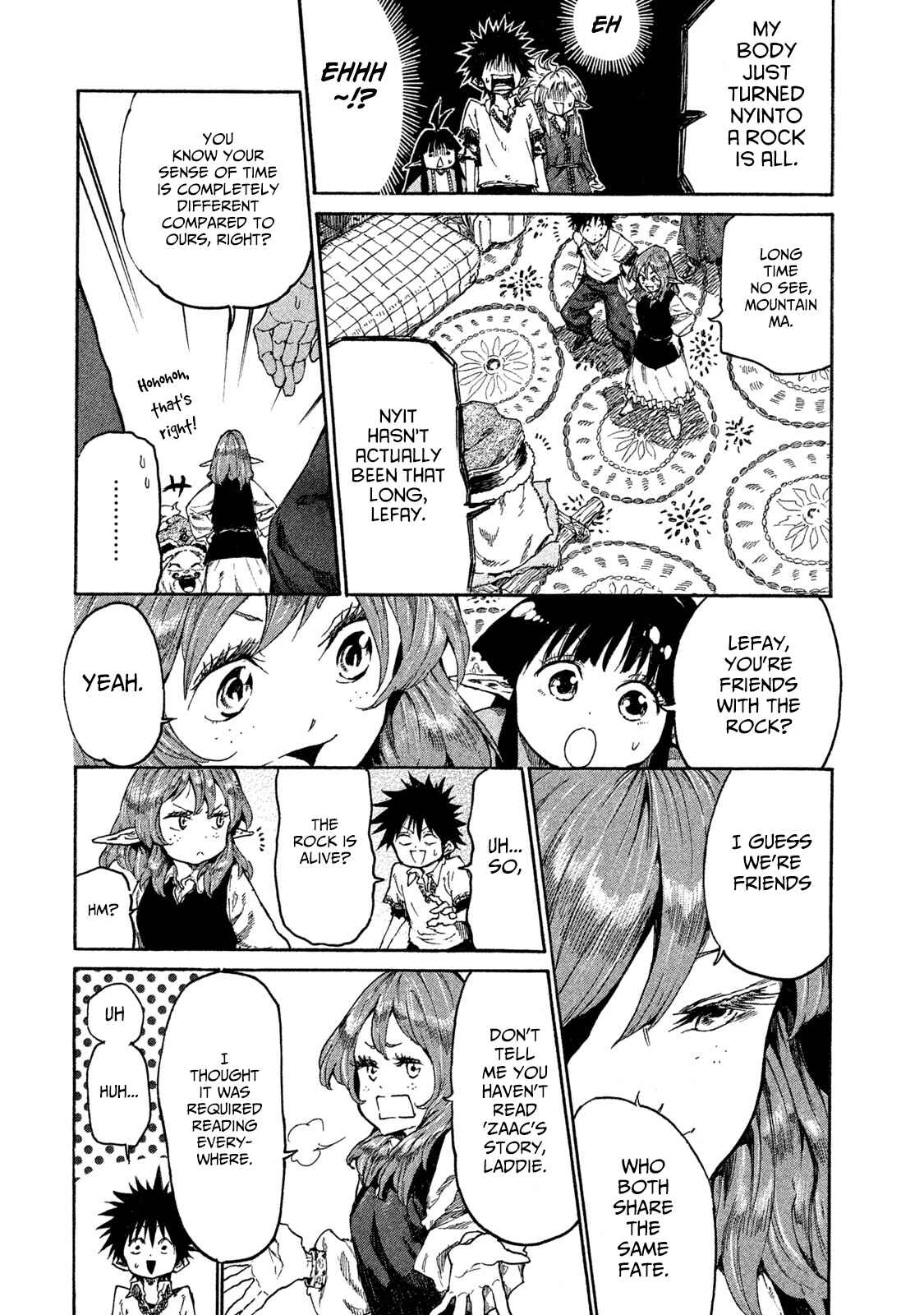 Page 6 Chapter 15 Mazumeshi Elf to Yuuboku gurashi