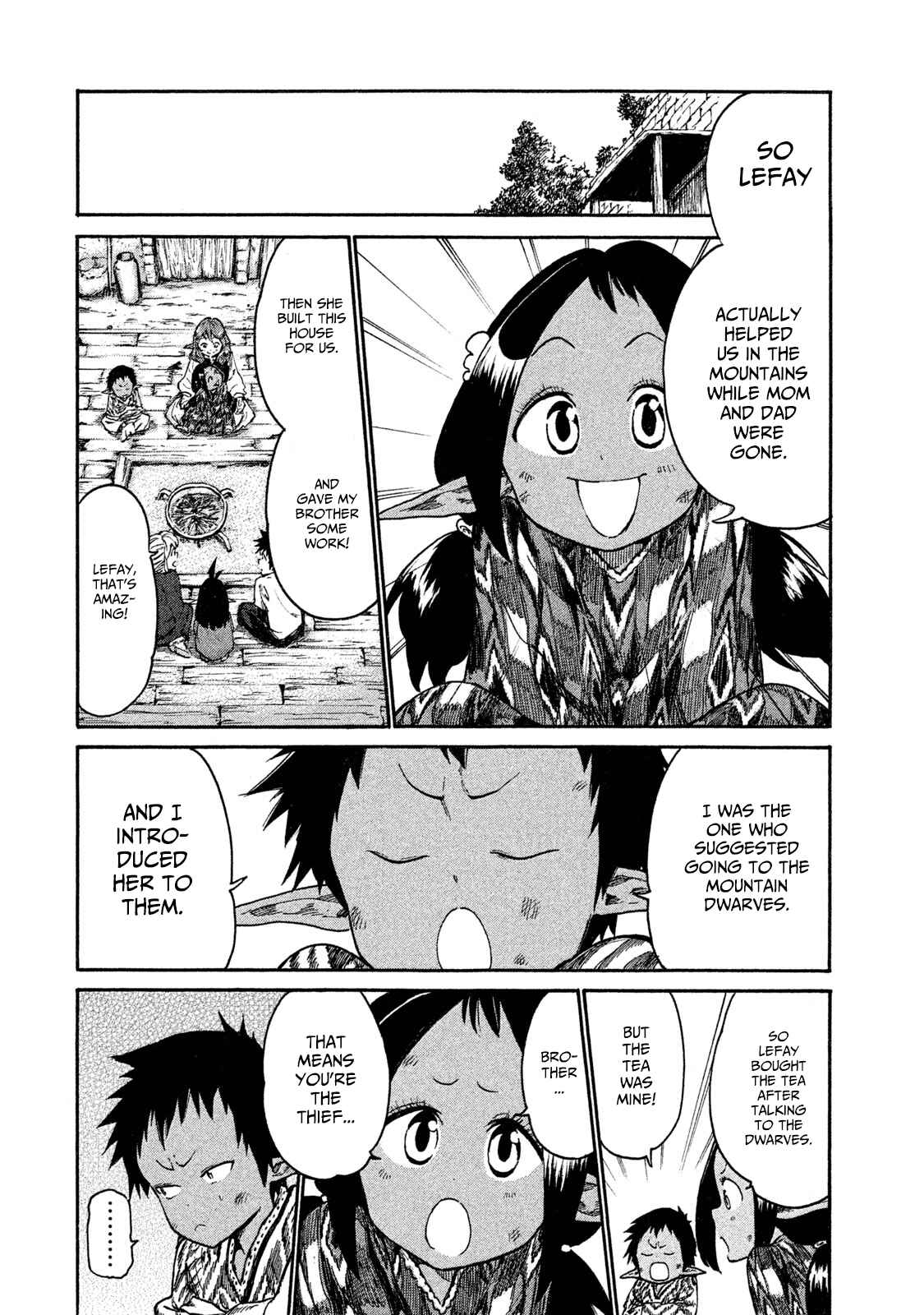 Page 8 Chapter 13 Mazumeshi Elf to Yuuboku gurashi