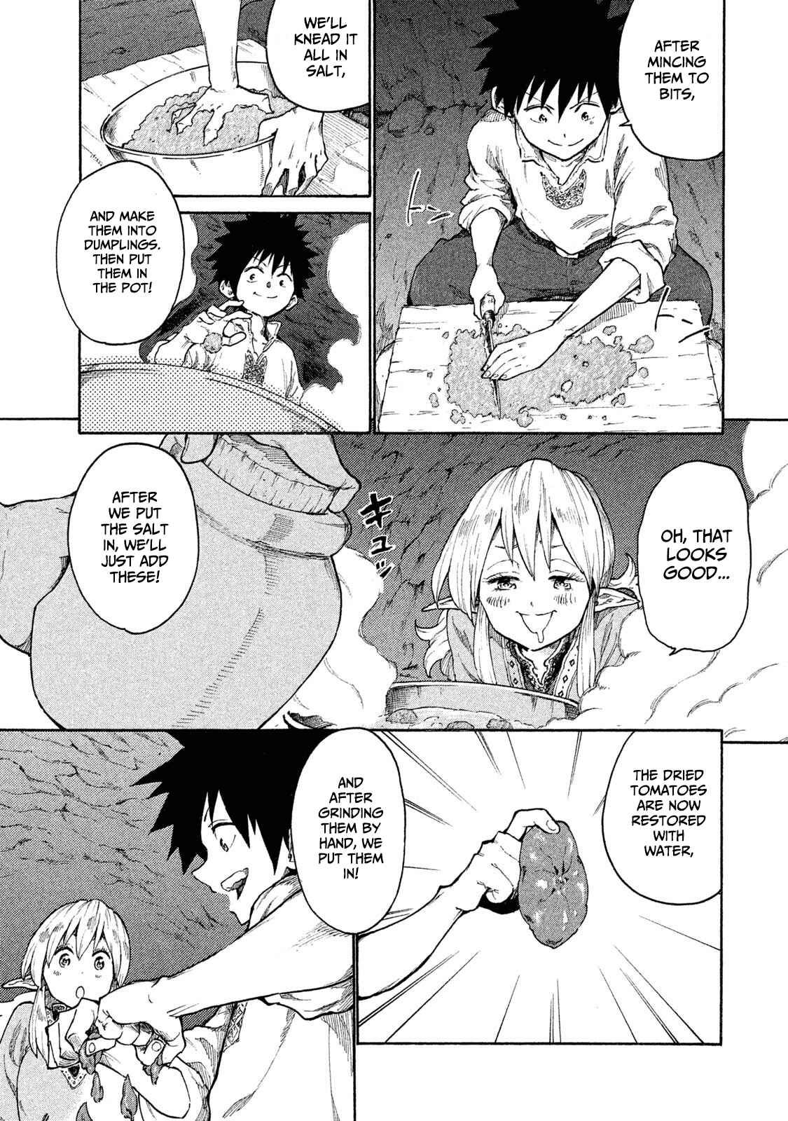 Page 11 Chapter 9 Mazumeshi Elf to Yuuboku gurashi