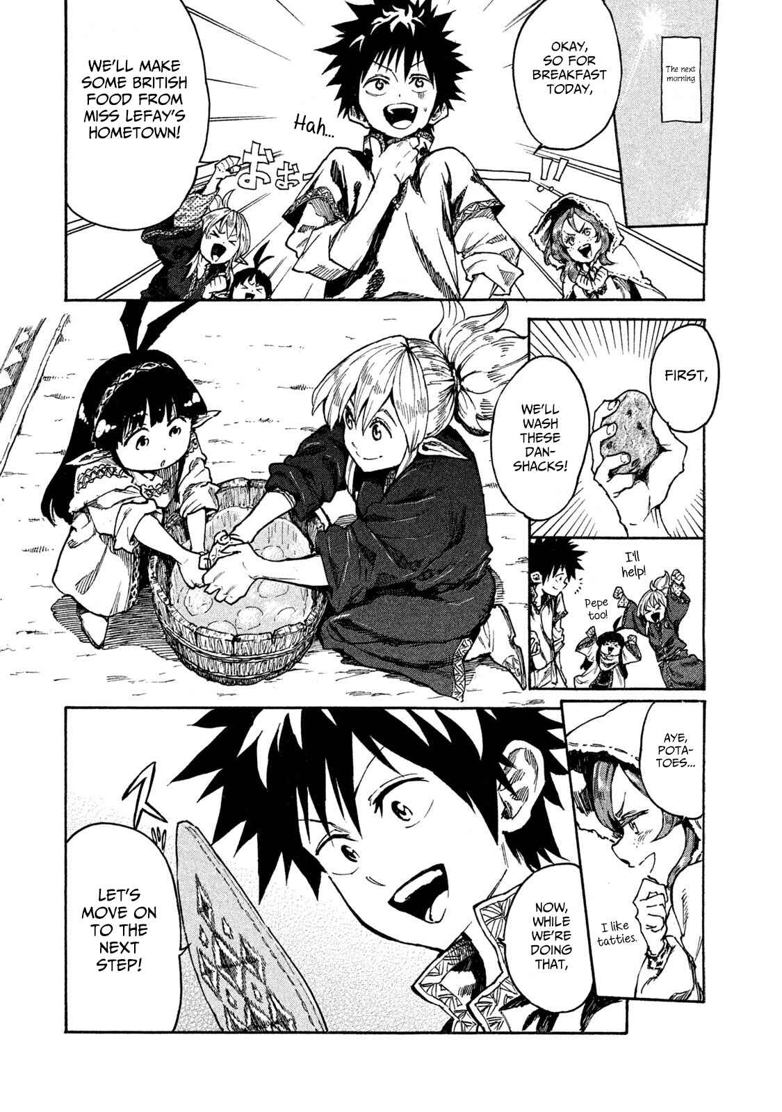 Page 22 Chapter 10 Mazumeshi Elf to Yuuboku gurashi