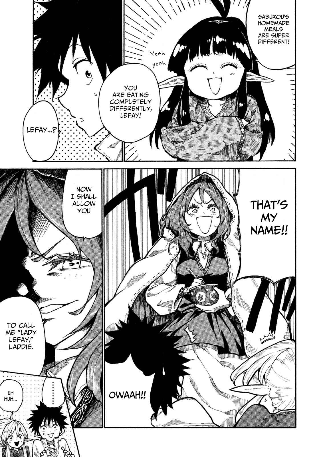 Page 3 Chapter 10 Mazumeshi Elf to Yuuboku gurashi