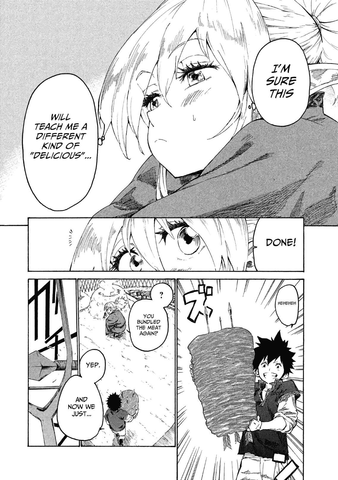 Page 27 Chapter 2 Mazumeshi Elf to Yuuboku gurashi