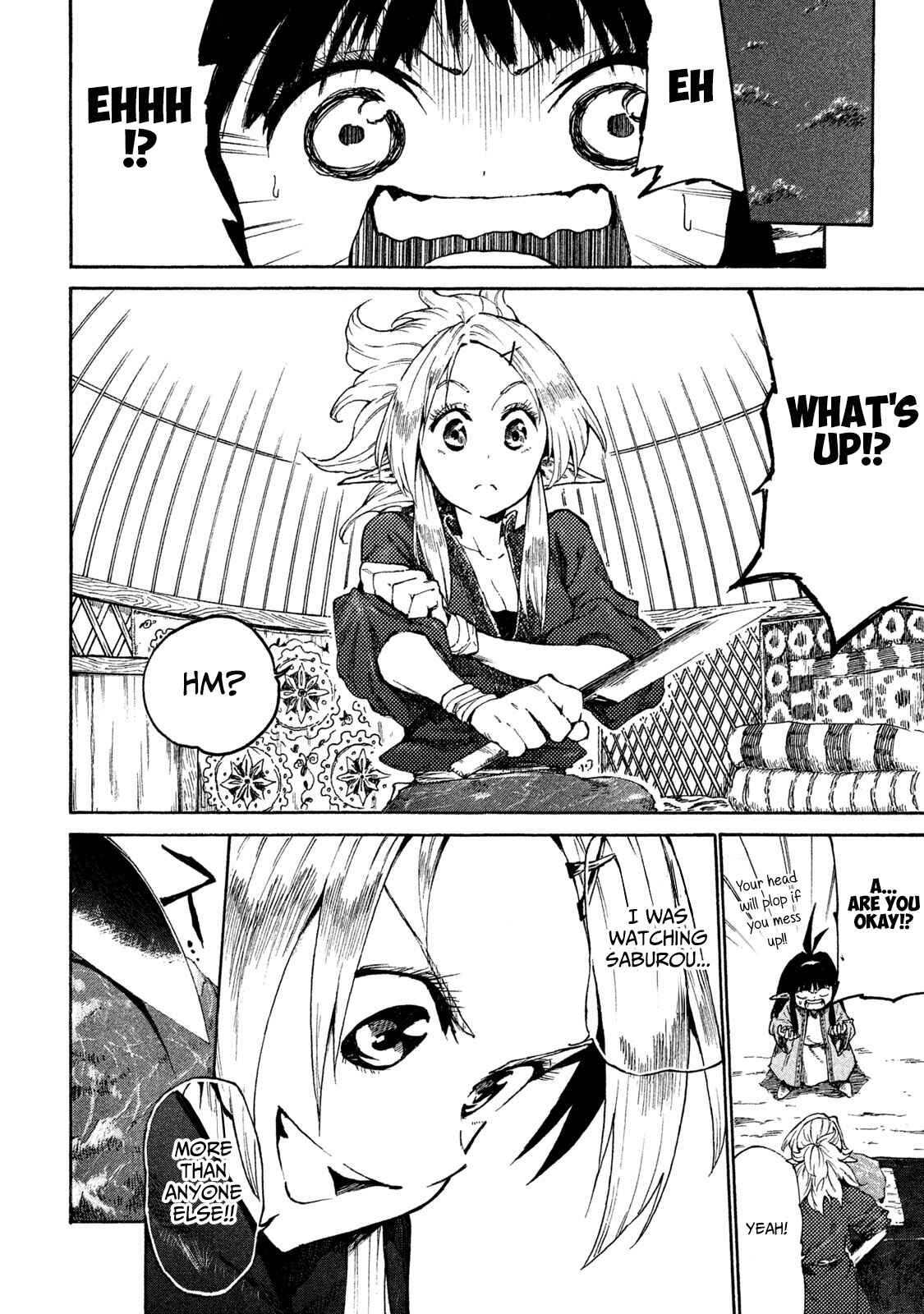 Page 10 Chapter 16 Mazumeshi Elf to Yuuboku gurashi