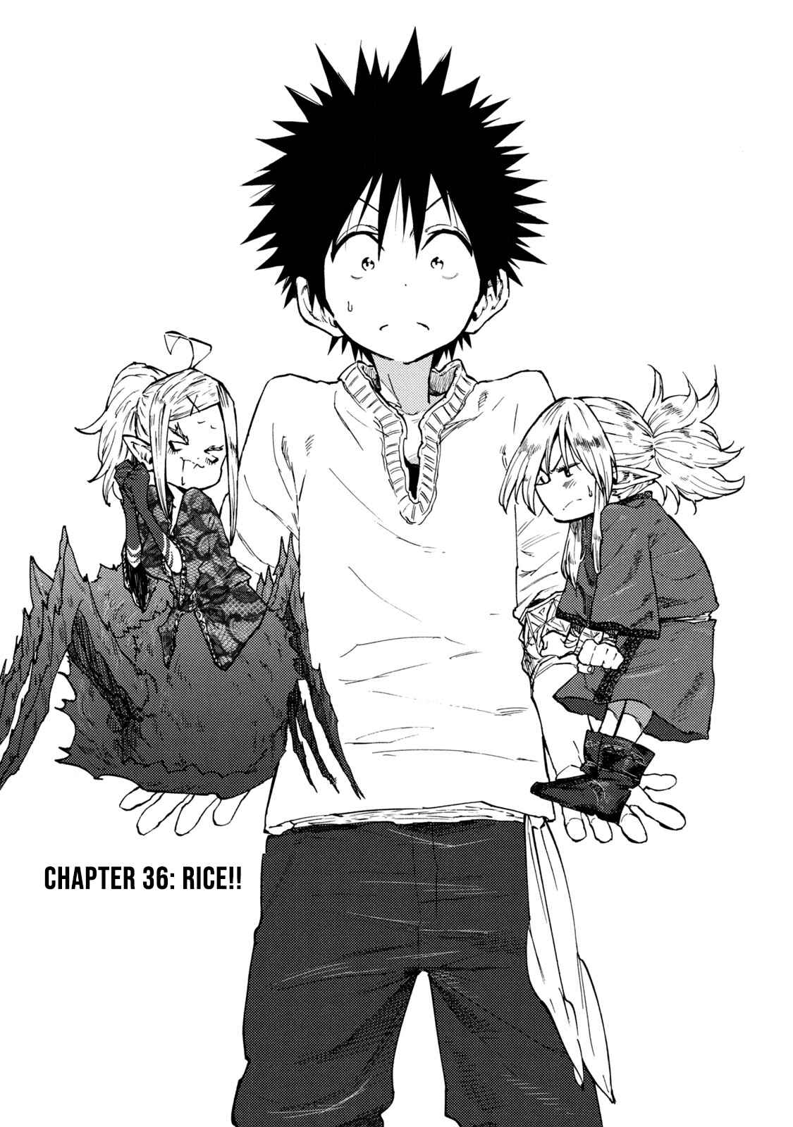 Page 1 Chapter 36 Mazumeshi Elf to Yuuboku gurashi