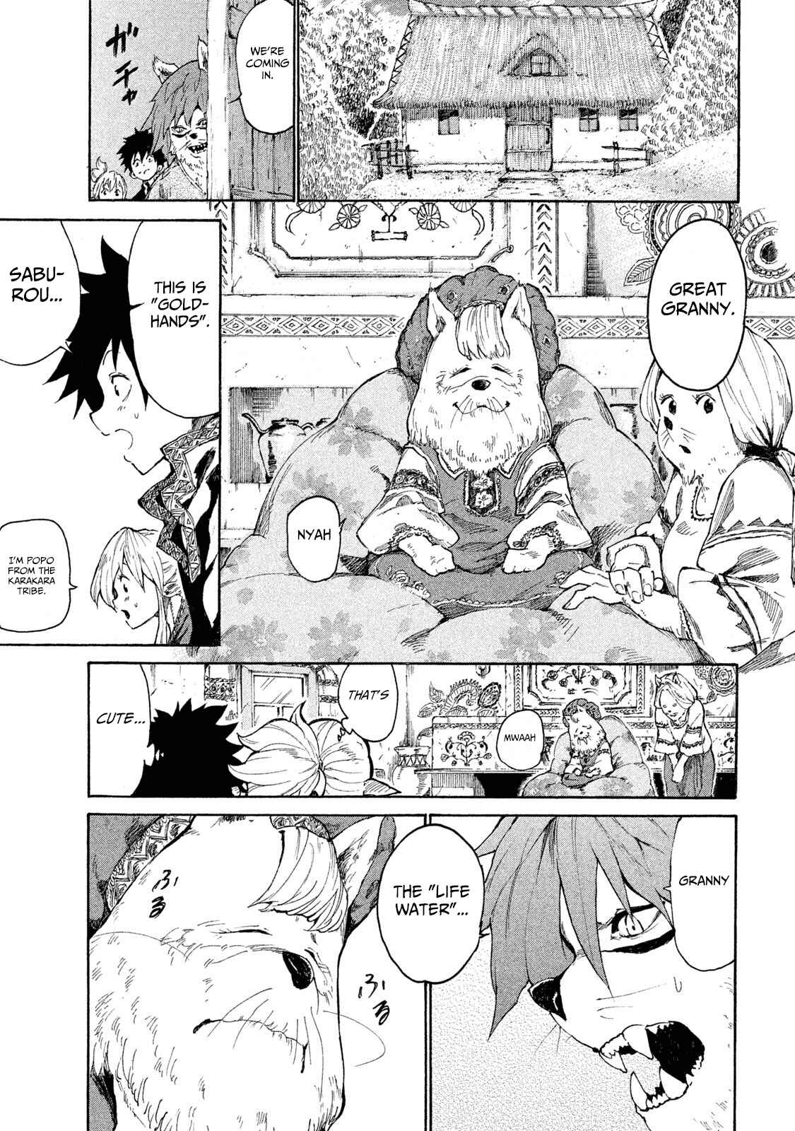 Page 38 Chapter 6 Mazumeshi Elf to Yuuboku gurashi