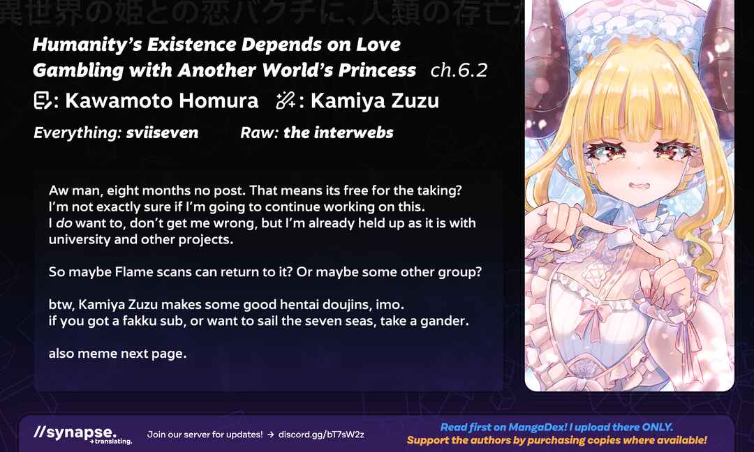 Page 20 Chapter 6.2 Humanity’s Existence Depends on Love Gambling with Another World’s Princess