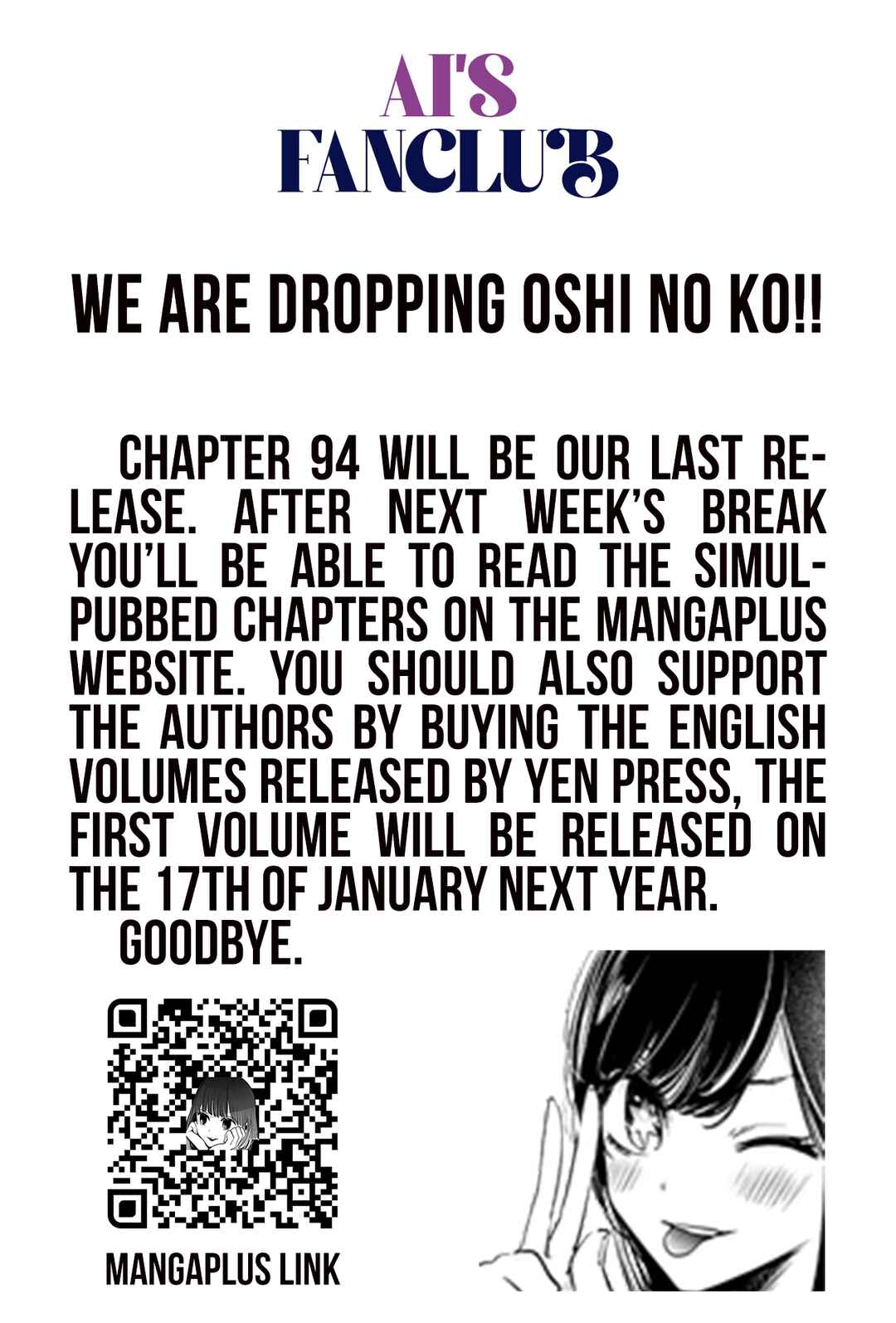Page 1 Chapter 94 【Oshi no Ko】