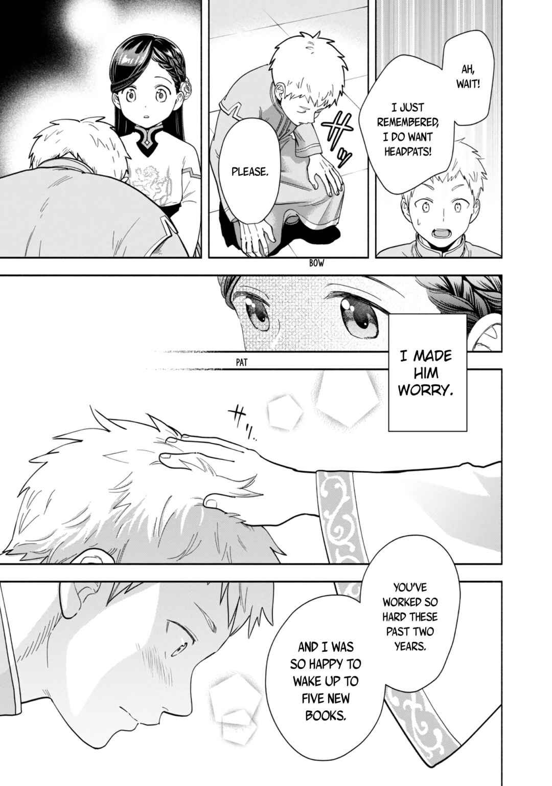 Page 4 Chapter 3.5 Honzuki no Gekokujou: Shisho ni Naru Tame ni wa Shudan o Erandeiraremasen—Dai 4-bu: Kizokuin no Toshokan o Sukuitai!